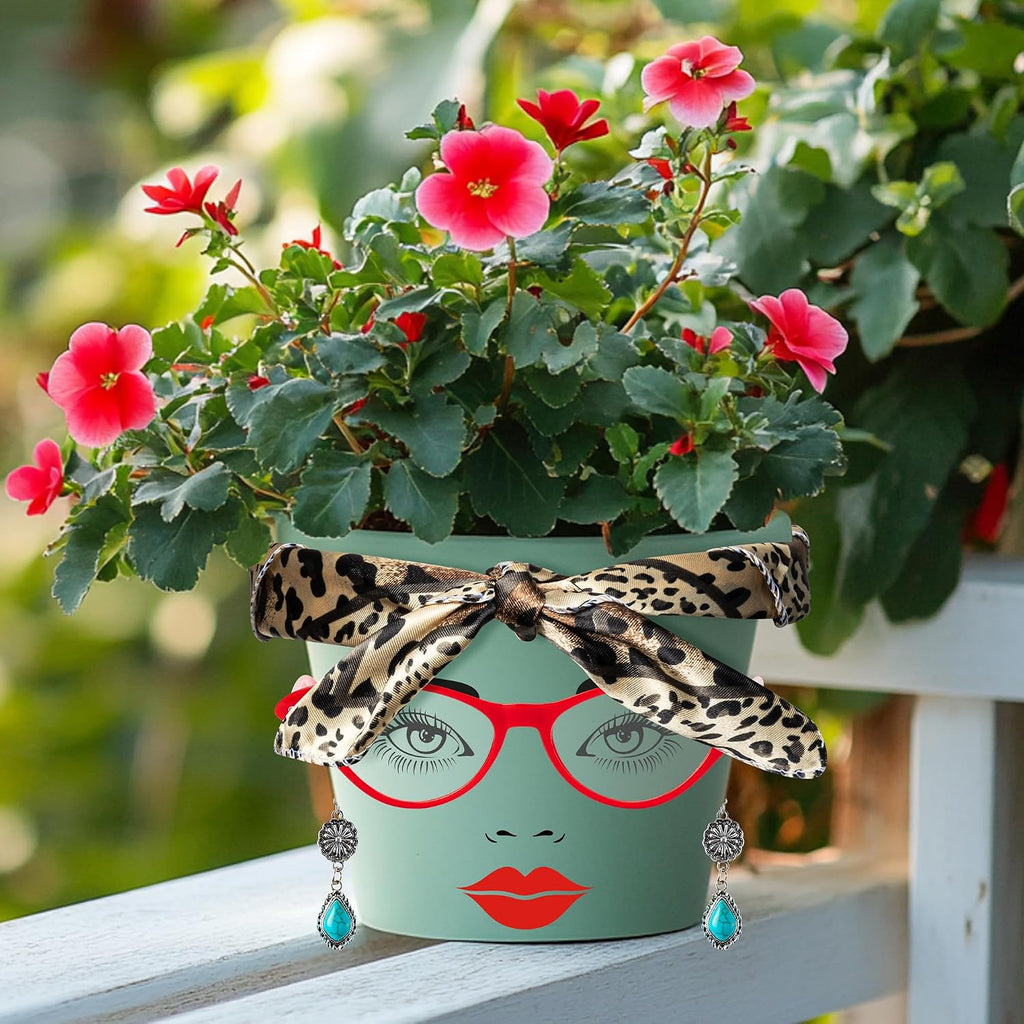DSjuedui Funny Face Planter Pots Accessories Kit – 29Pcs Face Stickers for Mouth Eyes Eyebrows Nose with Glasses