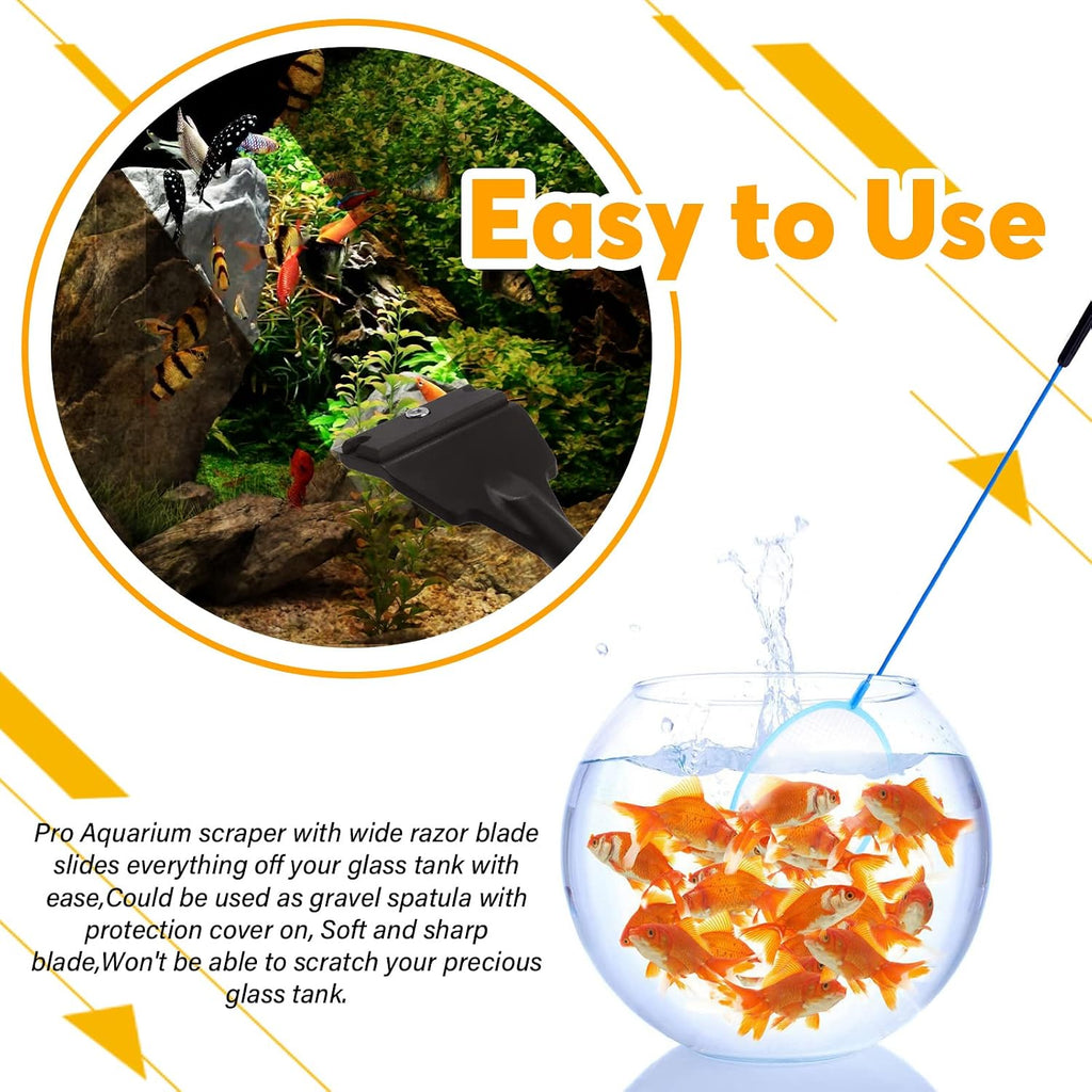 13Pcs Aquascape Tools Kit - Stainless Steel Aquarium Plant Tools - Tweezers, Scissors, Scraper, Sand Spatula for Fish