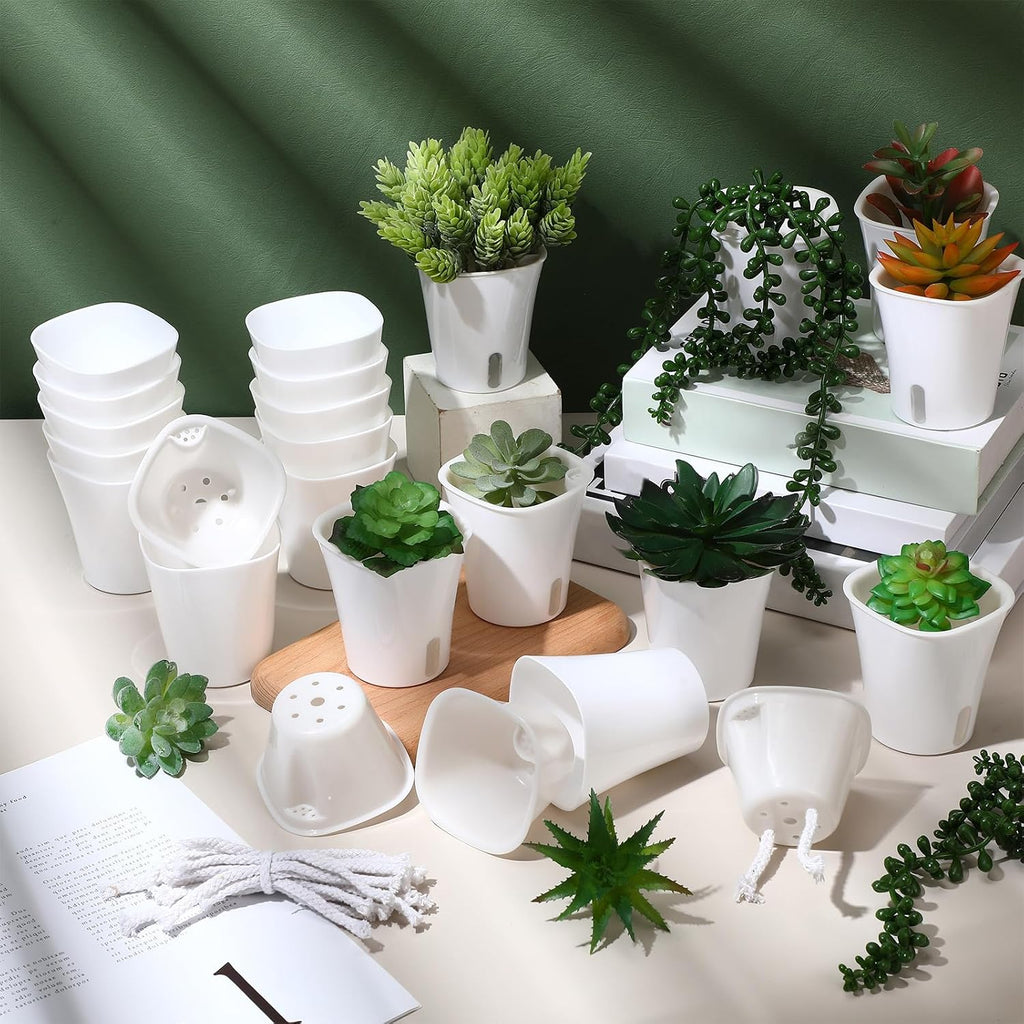 20 Pcs 3 Inch Self Watering Planters with Water Level Indicator