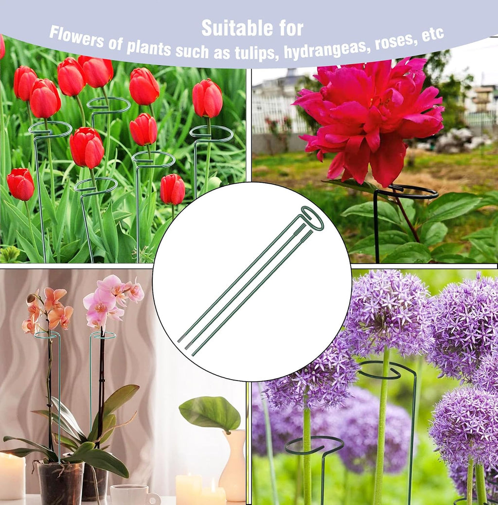4.5mm Adjustable Length Plant Stake, Assembled (12 or 24 inch) Outdoor and Indoor Plant Support Poles for Flowers