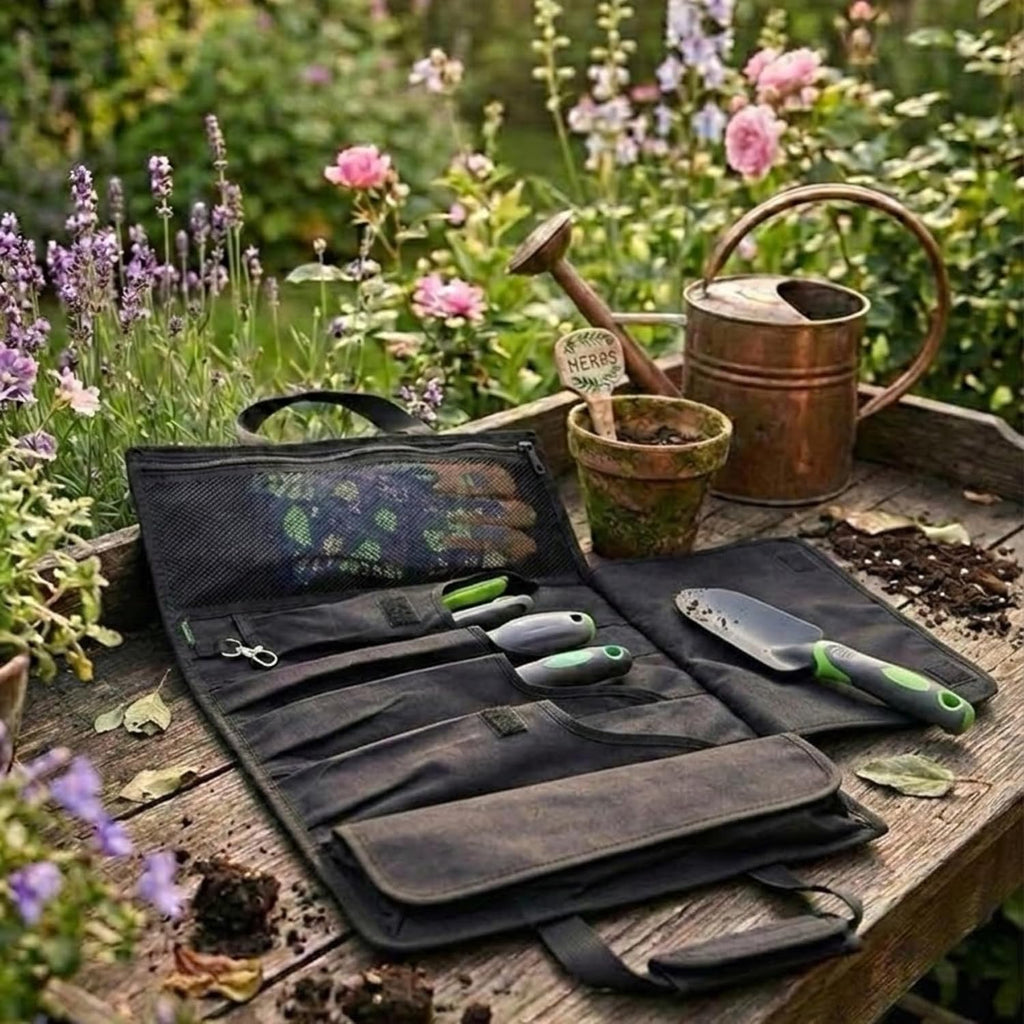 OGRE Roll-Up Garden Tool Bag Only, Heavy-Duty Organizer with 6 Pockets | 900D polyester, water resistant, lays flat