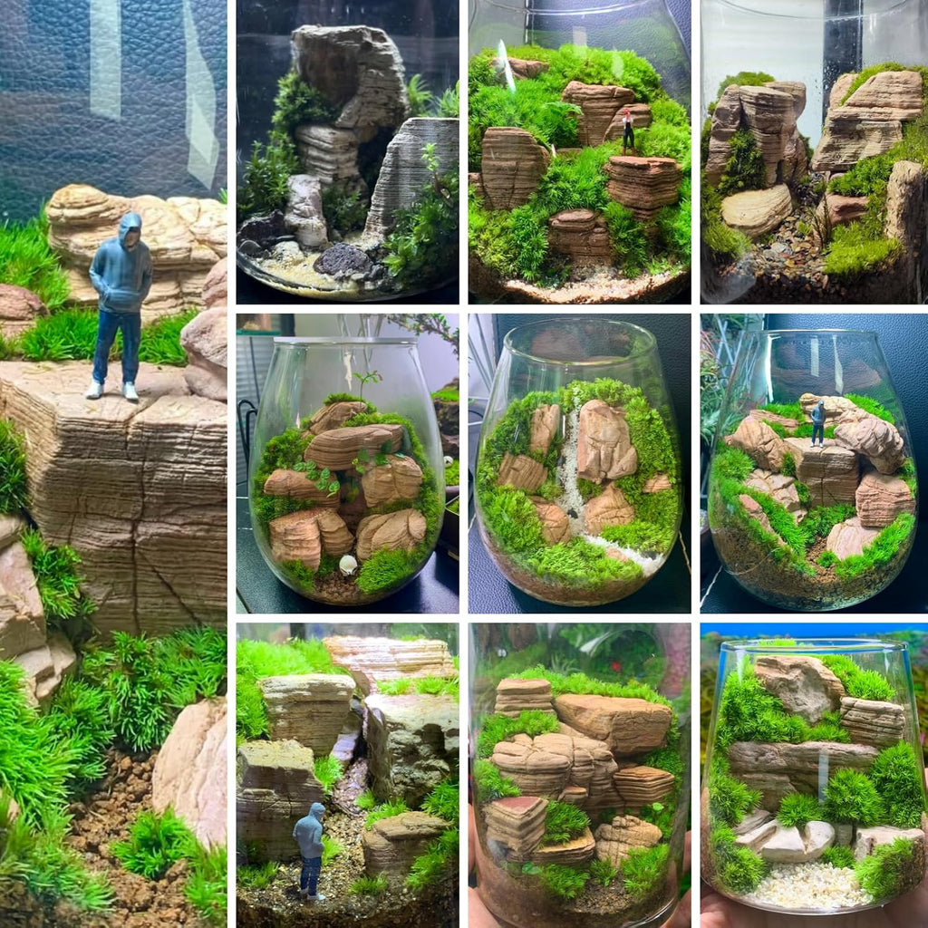 Aquarium Stone Rock 20lb Fish Tank Stone 2-8inch for Aquarium Landscaping, Terrariums, Vivarium Enclosures, Miniature