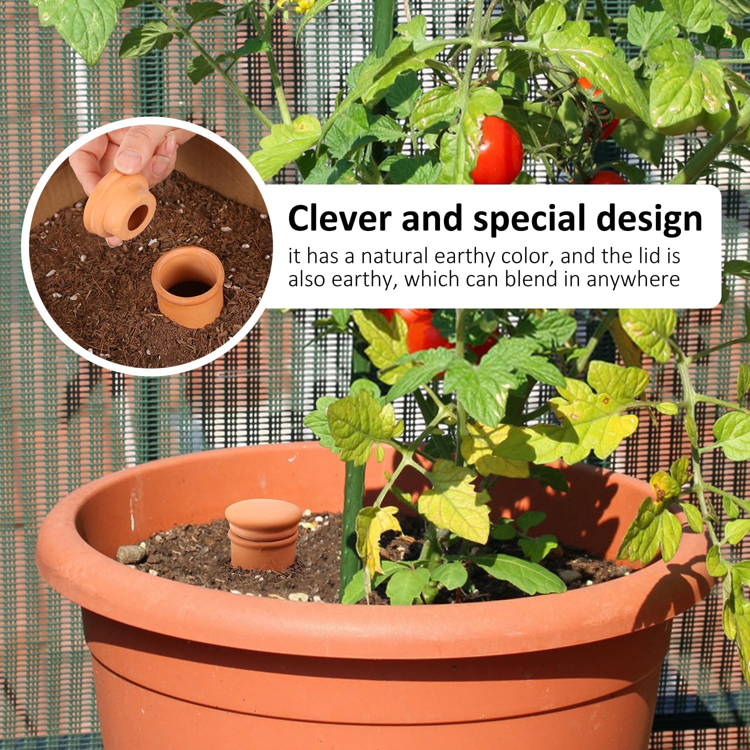 Ollas 8pcs 3.1 * 6inch Watring Can Pot Terracotta Self Watering Planter Insert Vacation Plant Care Olla Watering Terra