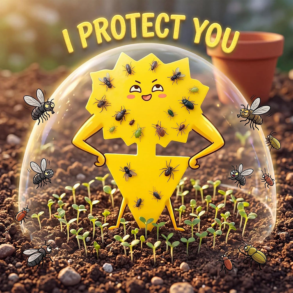 400 Pack Fruit Fly Traps Fungus Gnat Sticky Traps Colorful Plant Fly Stickers for Indoor Outdoor Kitchen Garden