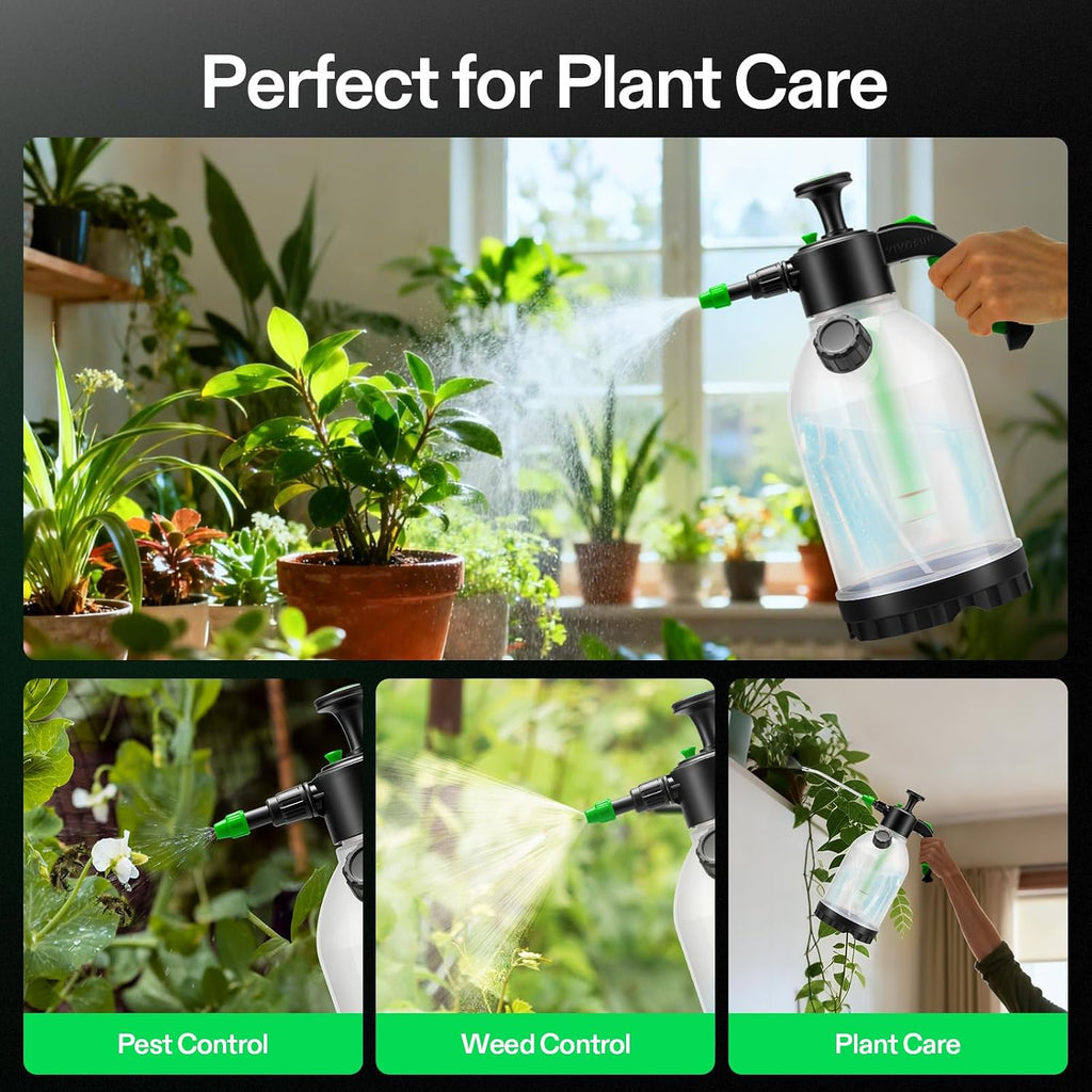 VIVOSUN 70oz Pump Sprayer, Portable Water Spray Bottle | for Spraying Plants, Flowers, Weeds and Cleaning, Hand Pump