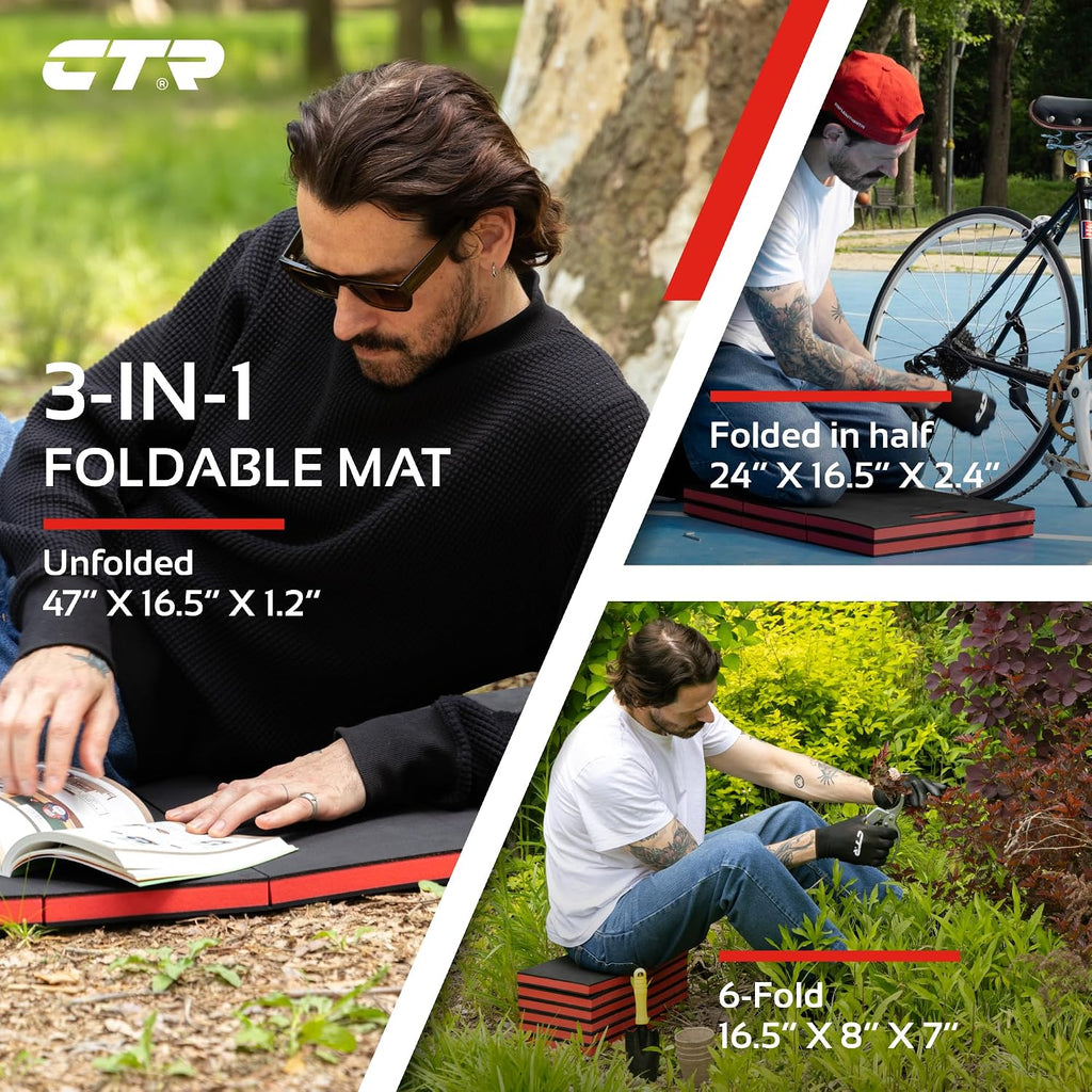 Mechanic Kneeling Pad - Thick EVA Folding Mat for Garage & Gardening