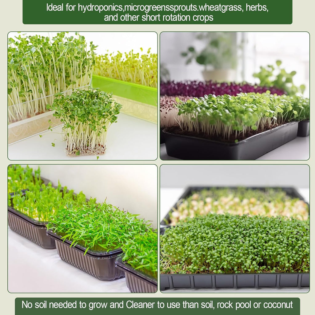 10 x 236 Microgreens Growing Mat Jute Fiber Grow Mats Extra Long Hydroponic Grow Pads for Wheatgrass, Sprouts