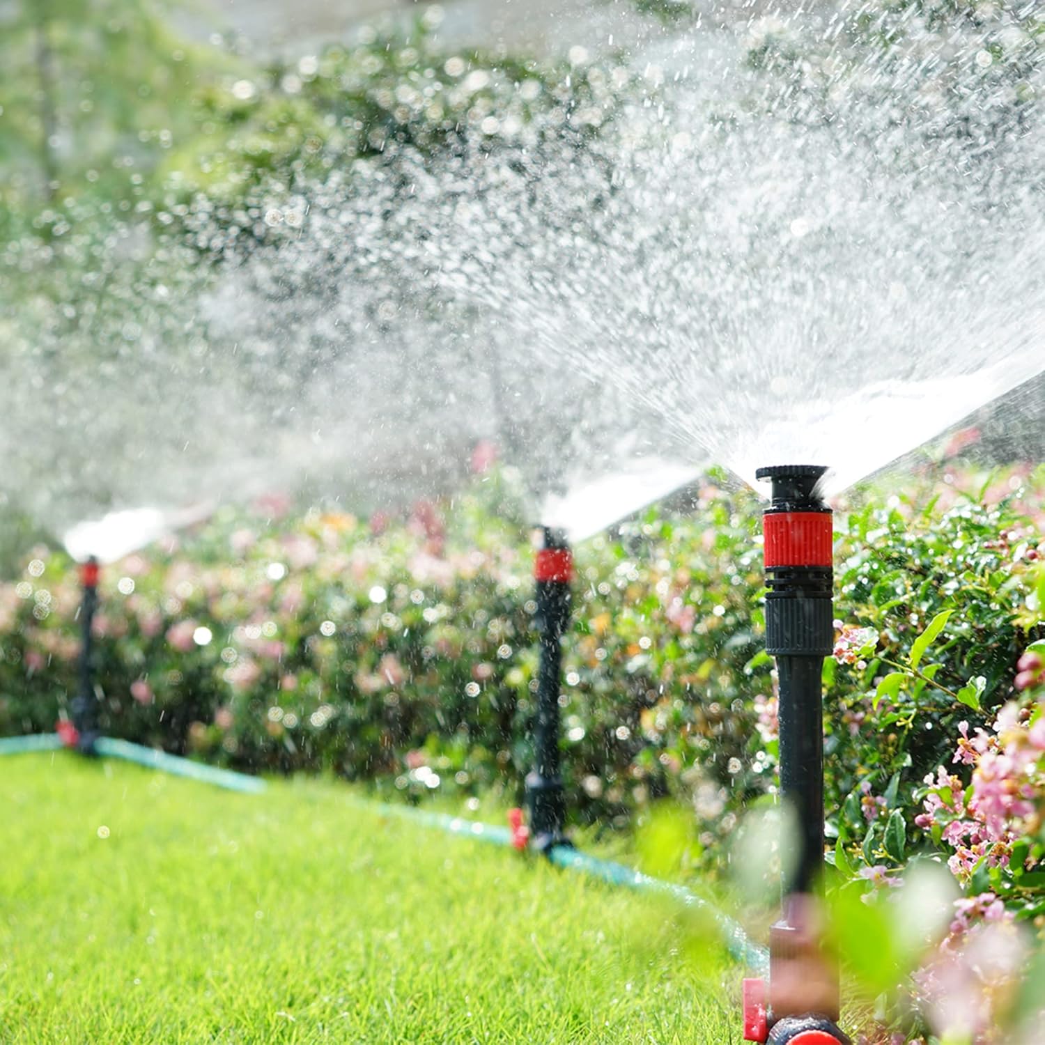 Eden 98063 Multi-Adjustable Flex Design Above Ground Irrigation Garden Sprinkler System, Sprinkler & Hose, DIY Plant