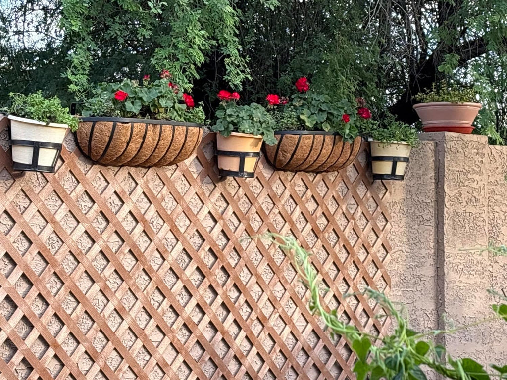 36 Inch Window Box Planters 2 Pack with Coco Liners, Rustproof Metal Hanging Flower Boxes for Outdoor Railing, Fence