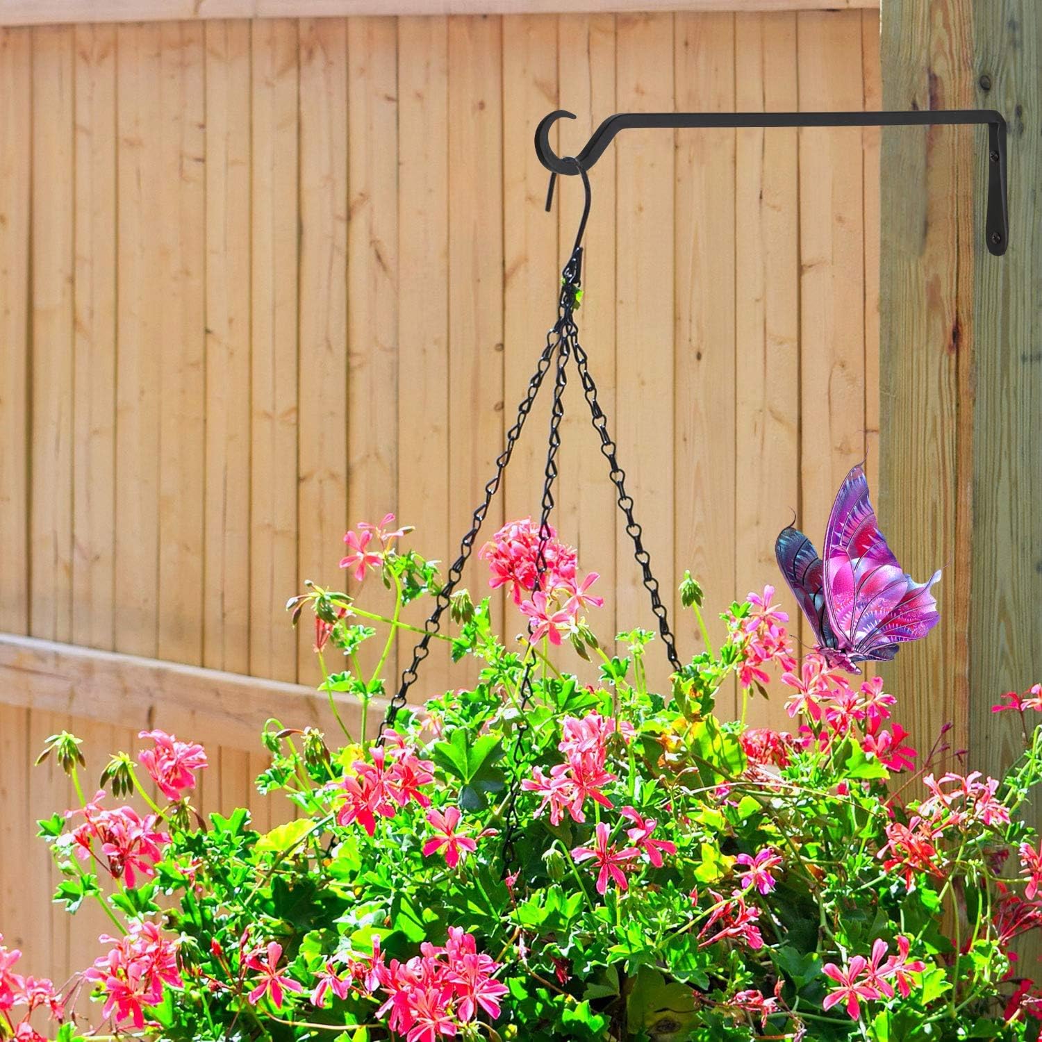 16inch 2 Pack Plant Hanger, Sturdy Hanging Plant Hangers Outdoor, Bird Feeder Hanger for Bird, Plant Hangers for