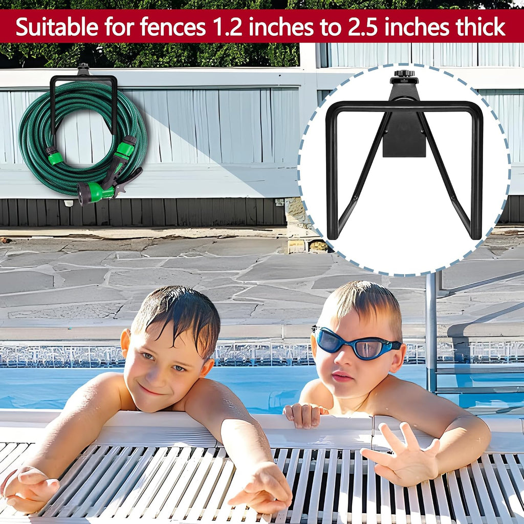 Adnee 2 Pack Garden Hose Holder, Heavy Duty Wall Mount Hose Hanger | Adjustable Hose Reel Hose Hooks for Water Hose