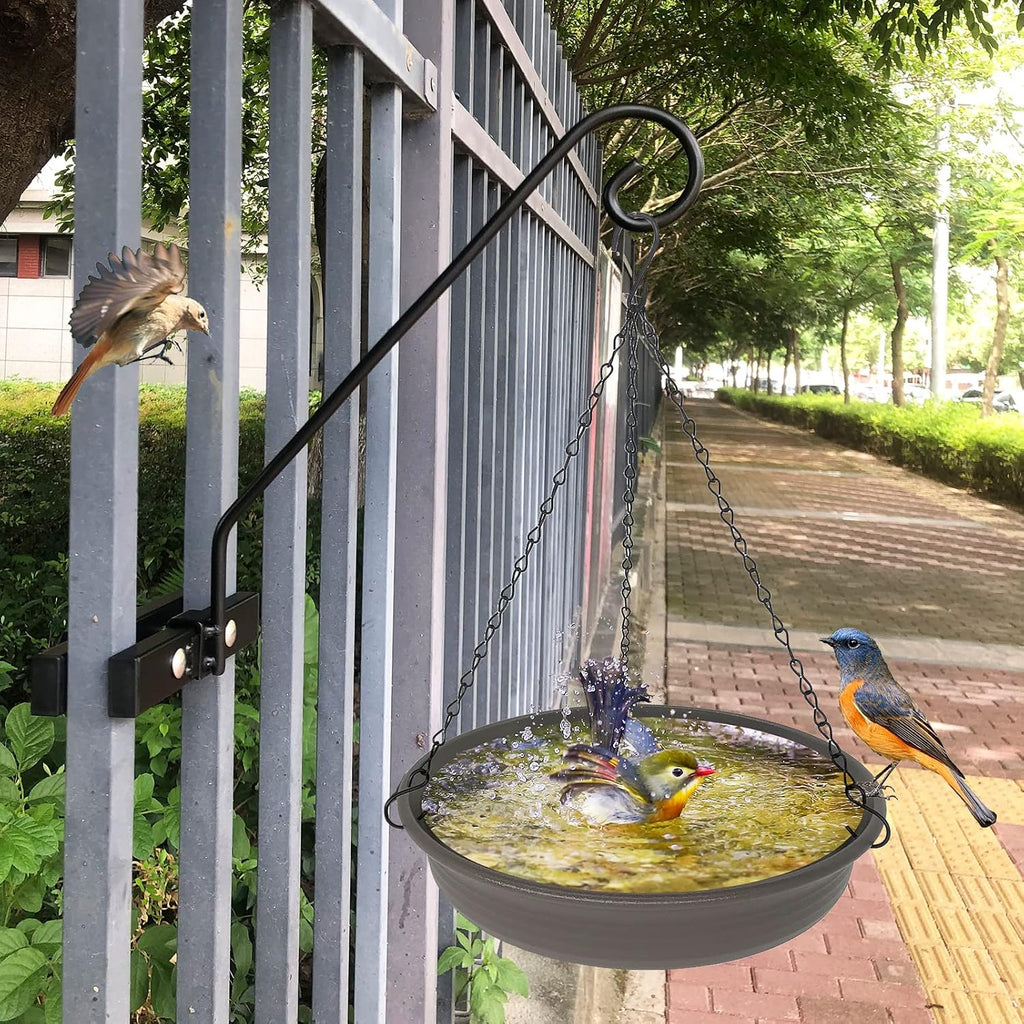 Deck Hook Rail Suitable for Hanging Flower Baskets Wind Chimes Planters Bird Feeders Lights, Heavy Duty Pole Long 16.5