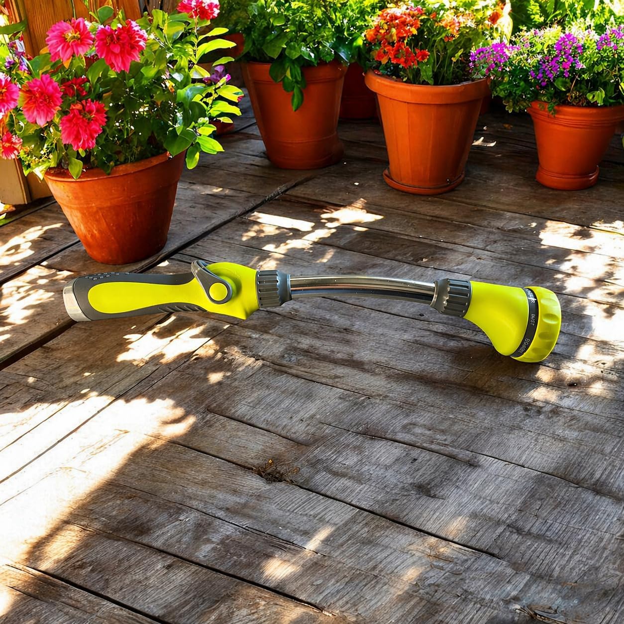 15" Watering Wand, 8 Spray Patterns, Thumb Control