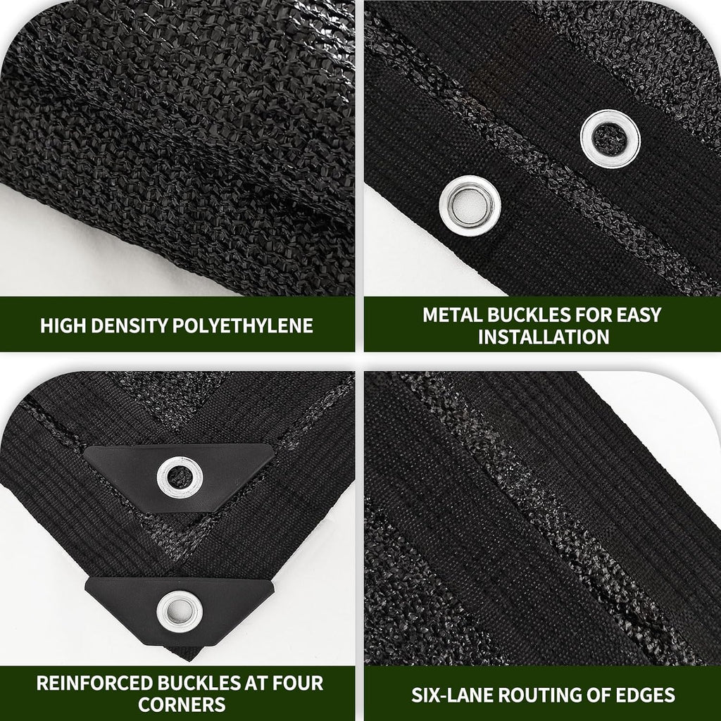 40% Shade Cloth 10×30FT HDPE Mesh Net with Grommets for Garden | UV resistant sun shade for greenhouse, patio & yard