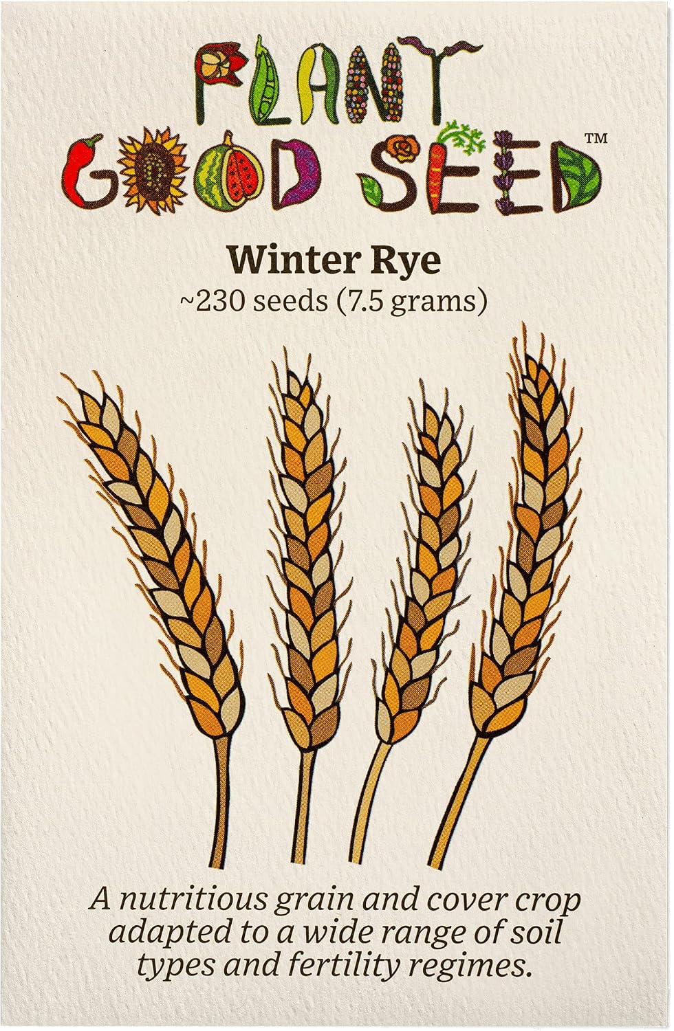 Organic Great Grains Seed, 4 Variety Pack | Four Homestead Grain Packets, Barley, Oat, Rye, and Wheat, Grow Your Own
