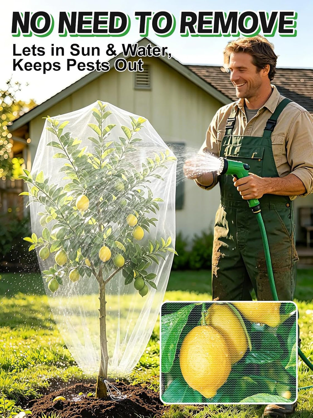 6pcs 4ft x 5ft Insect Bird Netting for Garden - Ultra-Fine Blueberry Bush Netting Cover with Drawstring for Garden