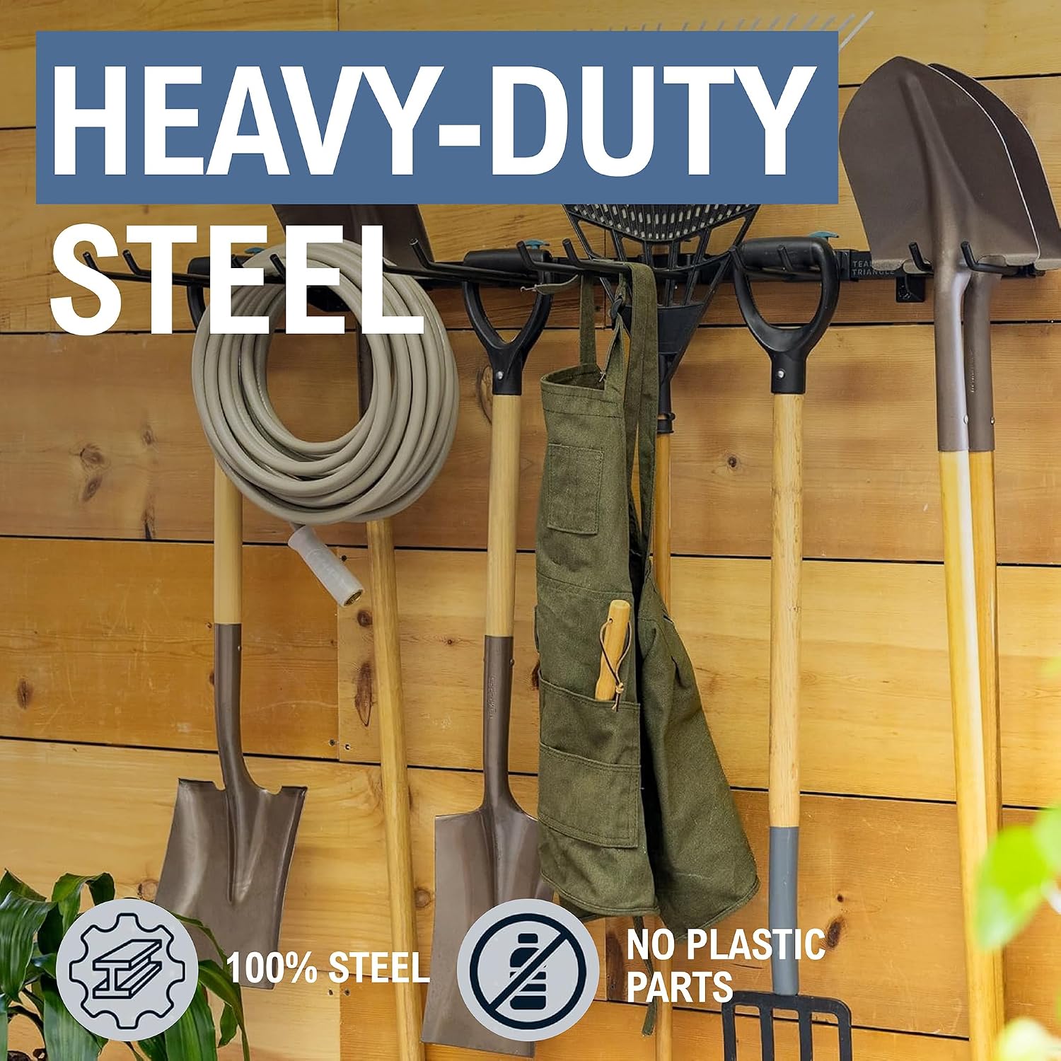 StoreYourBoard Tool Storage Rack – Heavy Duty Garage Tool Organizer Wall Mount for Garden Tools, Rakes, Shovels, Garage
