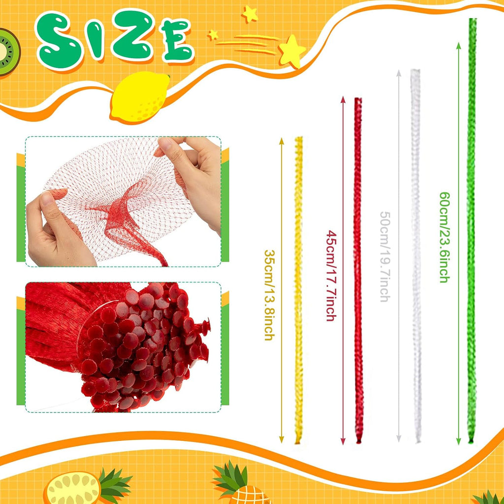 Treela 600 Pieces Reusable Mesh Bags Reusable Produce Seafood Onion Vegetable Storage Mesh Net Nylon Poly Bags for