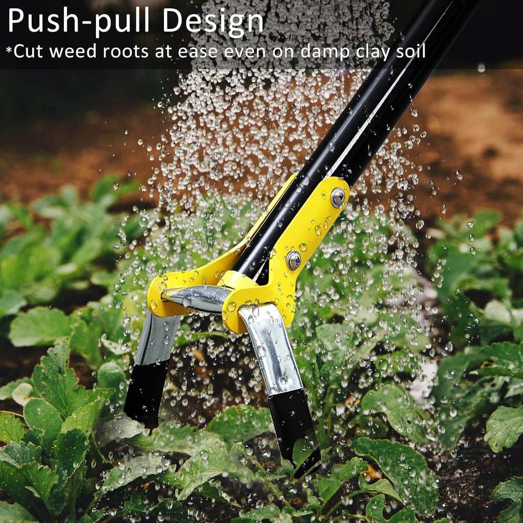 DonSail Hoe Garden Tool - Scuffle Garden Hoes for Weeding Gardening Long Handle Heavy Duty - Adjustable Weeding Loop