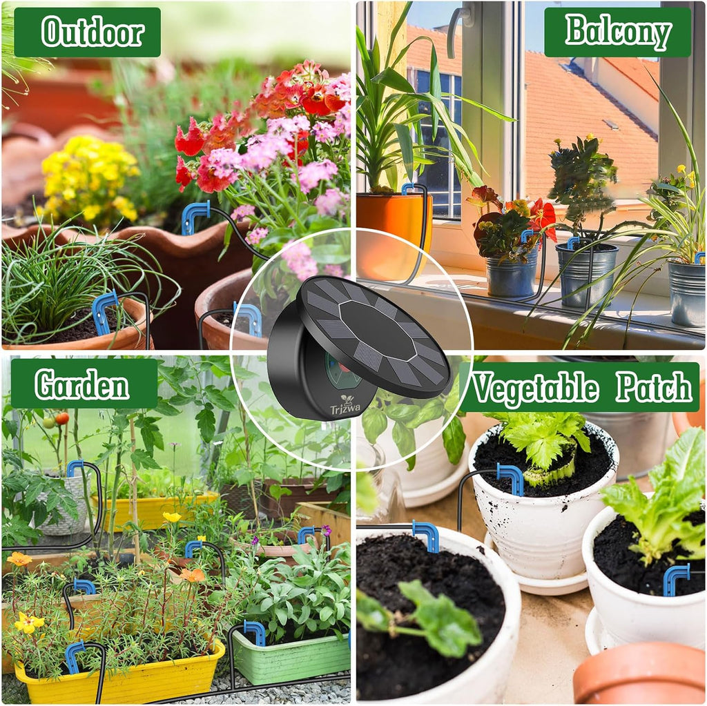 Solar Automatic Drip Irrigation System Kit, DIY Irrigation System for Garden Outdoor/Indoor Gardening System, Plant