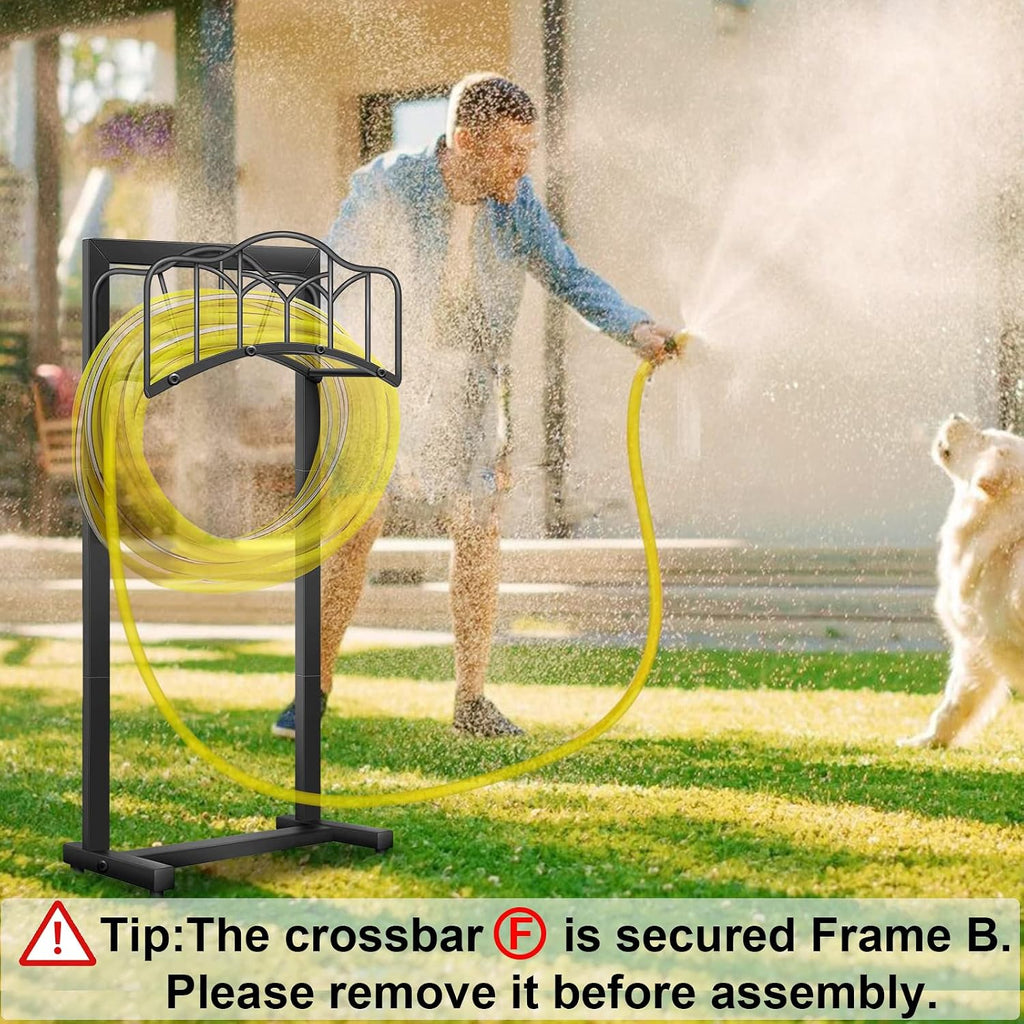 Garden Hose Holder,100ft Capacity Hose Reel for Outside | Upgraded Metal for Stronger and Stable,Heavy Duty Water Hose