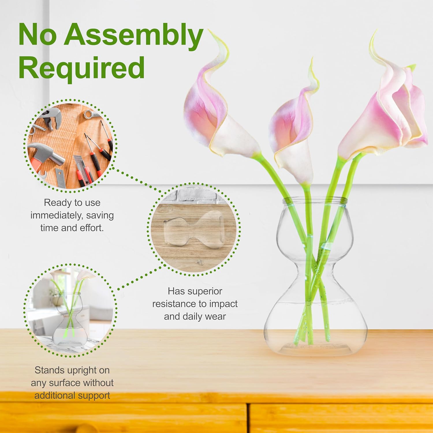 Garden Guru Plant Propagation Stations - Clear Glass Bud Vases Set of 8 - Mini Vases for Wedding Centerpieces, Cafe