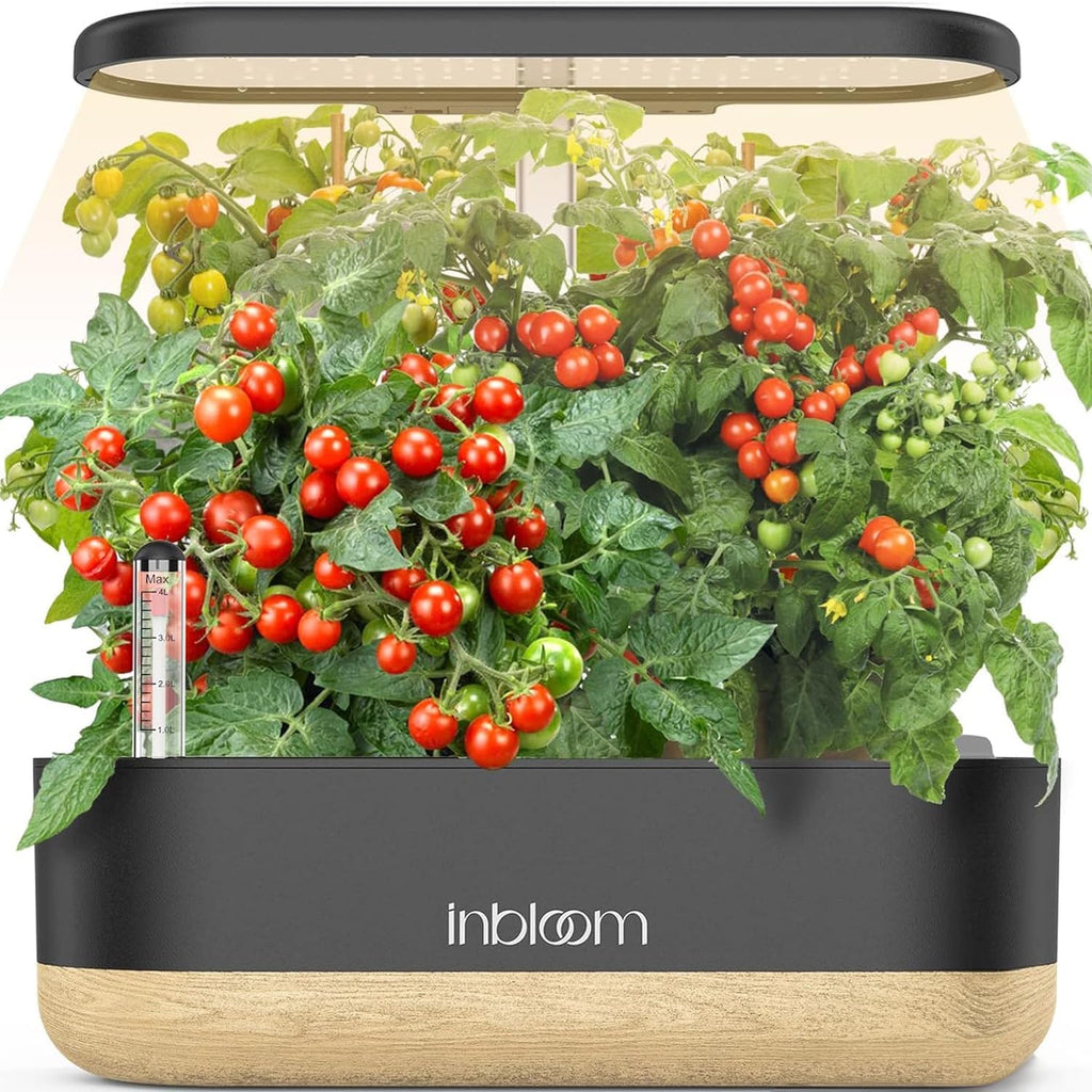 inbloom Hydroponics Growing System 12 Pods, Indoor Herb Garden with LEDs Full-Spectrum Plant Grow Light, Water Shortage
