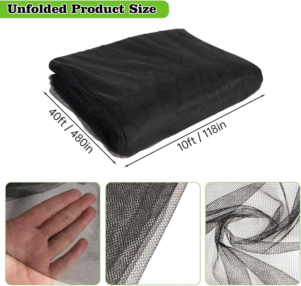 39 x 10 Ft Mosquito Netting for Garden Patio, Breathable Mesh Net for Bird and Insect Protection, Plant Cover for