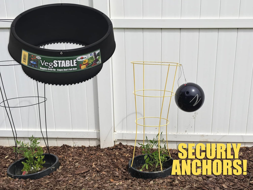 3-Pack 15" Planting Rings – Smart Water-Saving Tomato & Vegetable Support System, Anchors Tomato Cages, Prevents
