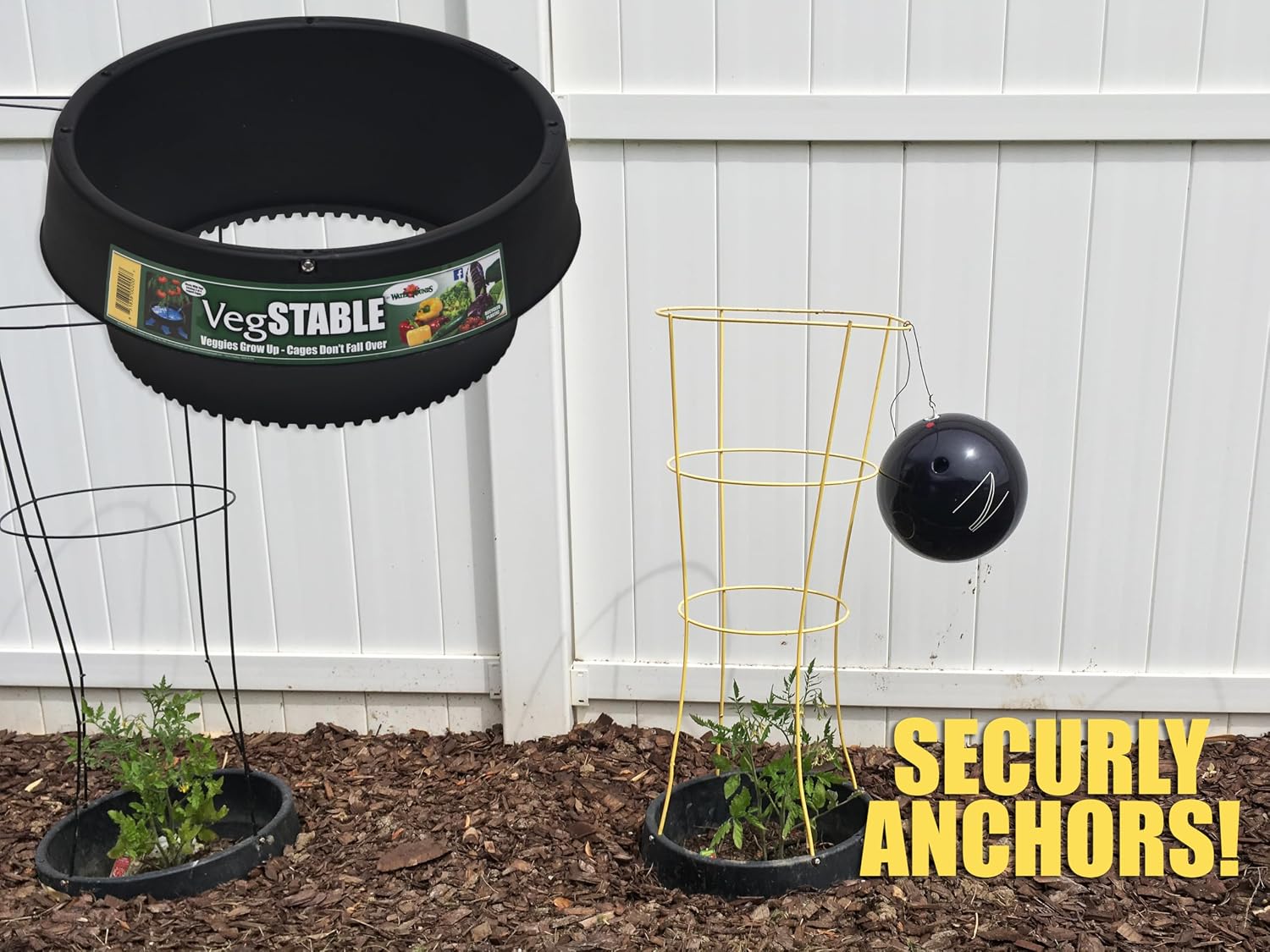 18-Pack 15" Planting Rings Smart Water-Saving Tomato & Vegetable Support System, Anchors Tomato Cages, Prevents