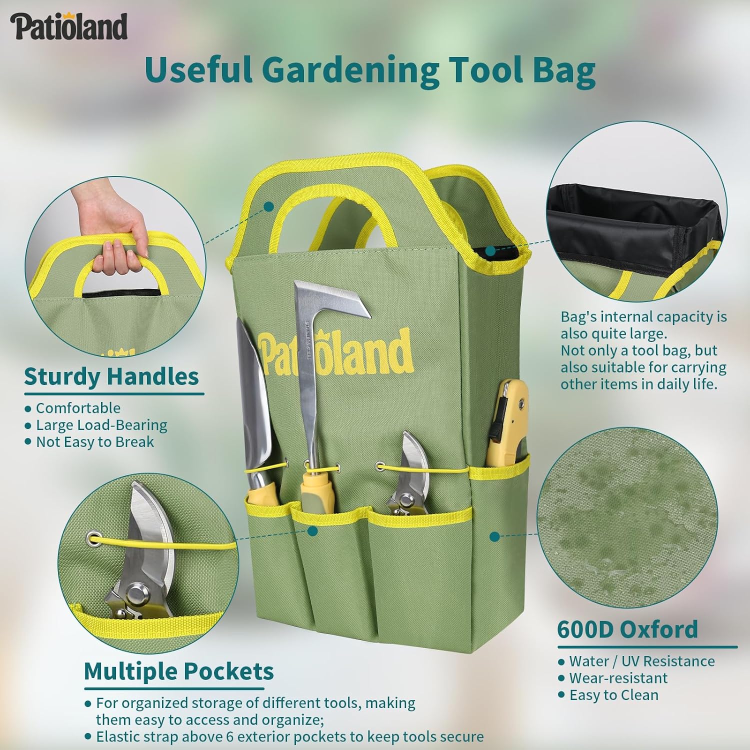 Green Garden Tools Set 26-Piece, Gardening Gifts for Women Men | Aluminum Gardening Hand Tools w/Ergonomic Handles