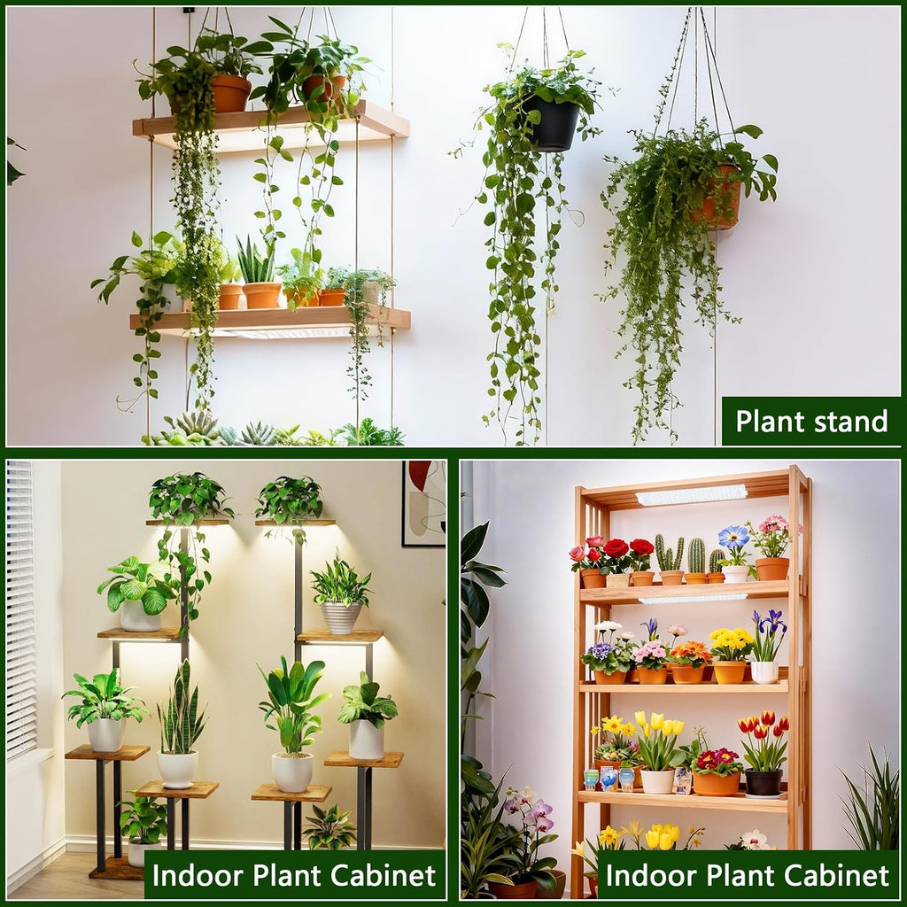 6-Pack Grow Lights for Indoor Plants, Full Spectrum LED with Timer | 1152 LEDs Plant Light, High PPFD, 4/8/12/16/20H