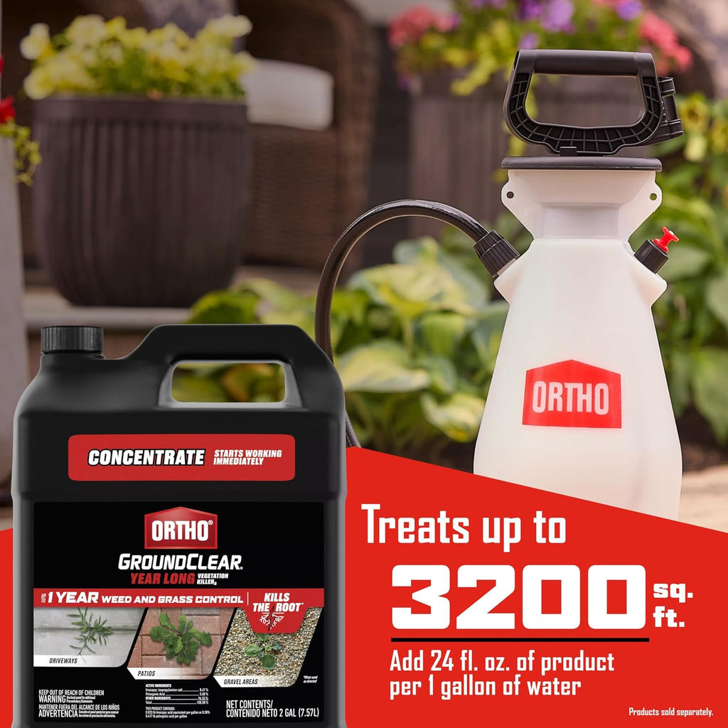 Ortho GroundClear Year Long Vegetation Killer2 Concentrate, 2 gal. | Weed Killer Concentrate, Kills and Prevents Weeds