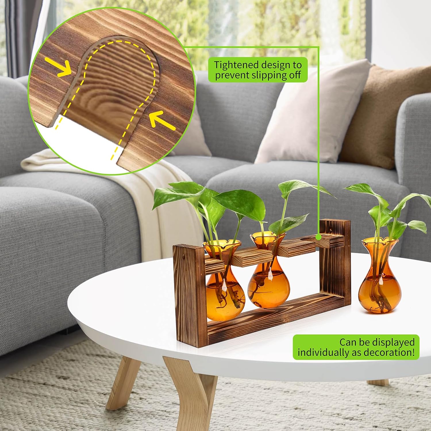 Plant Propagation Station Plant Terrarium Unique Birthday Gifts for Women | Plant Lovers Home Office Decor Planter with