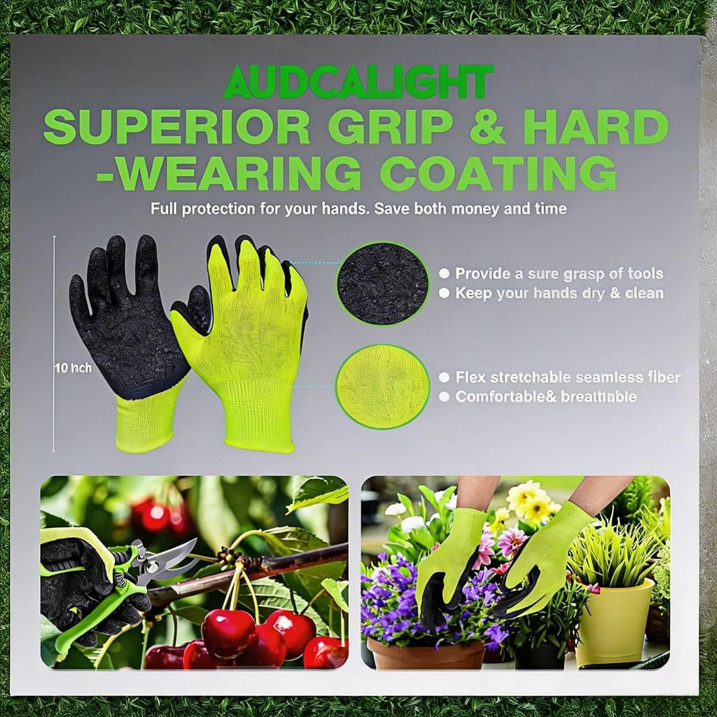 4-Pack Bypass Pruning Shears, Titanium Steel Blade,With Gardening Gloves,Shears Stainless, Ergonomic Hand Pruning