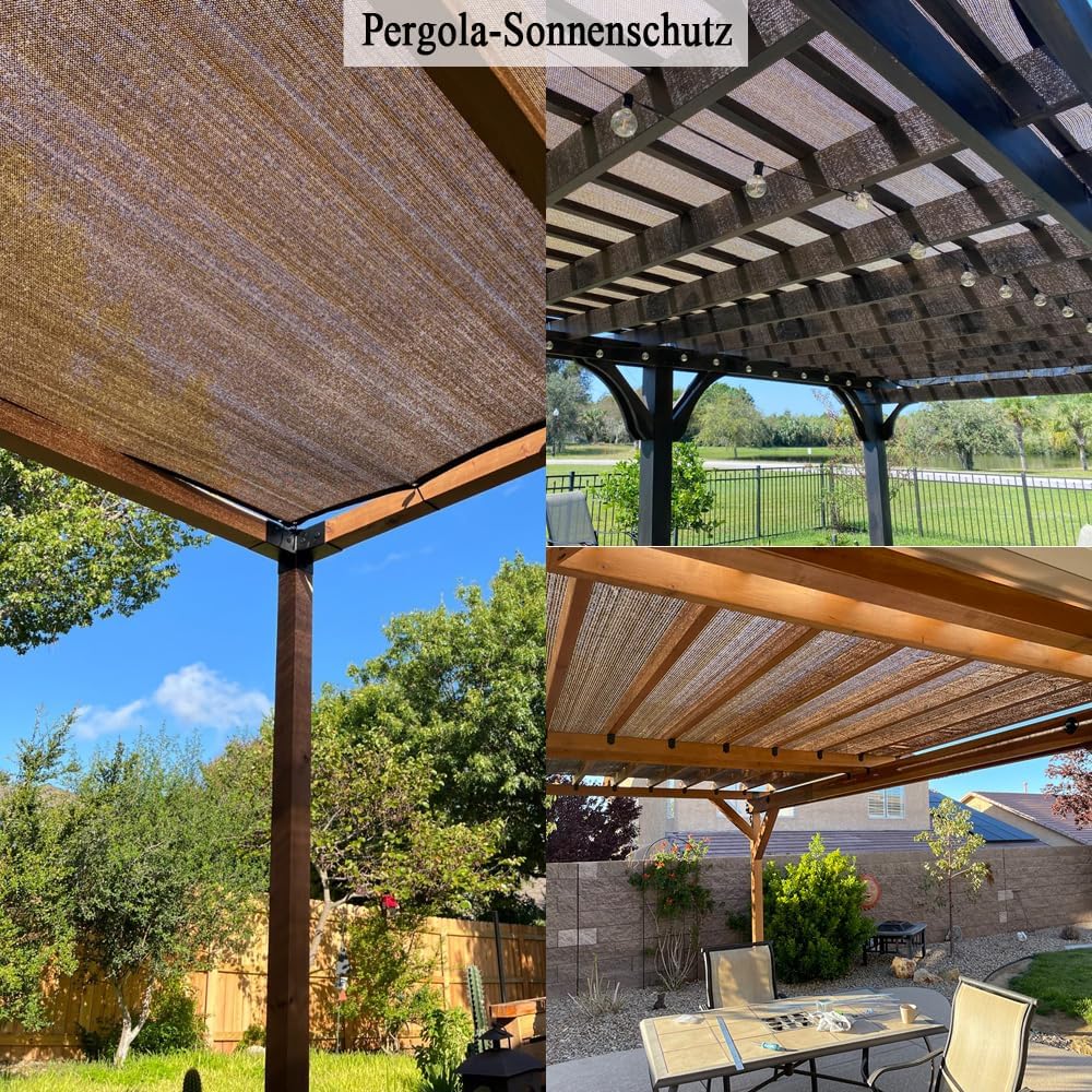 90% Sun Shade Cloth for Patio, 12x24 Ft Breathable Sunshade Fabric for Garden, UV Resisant & Privacy Protection Shade