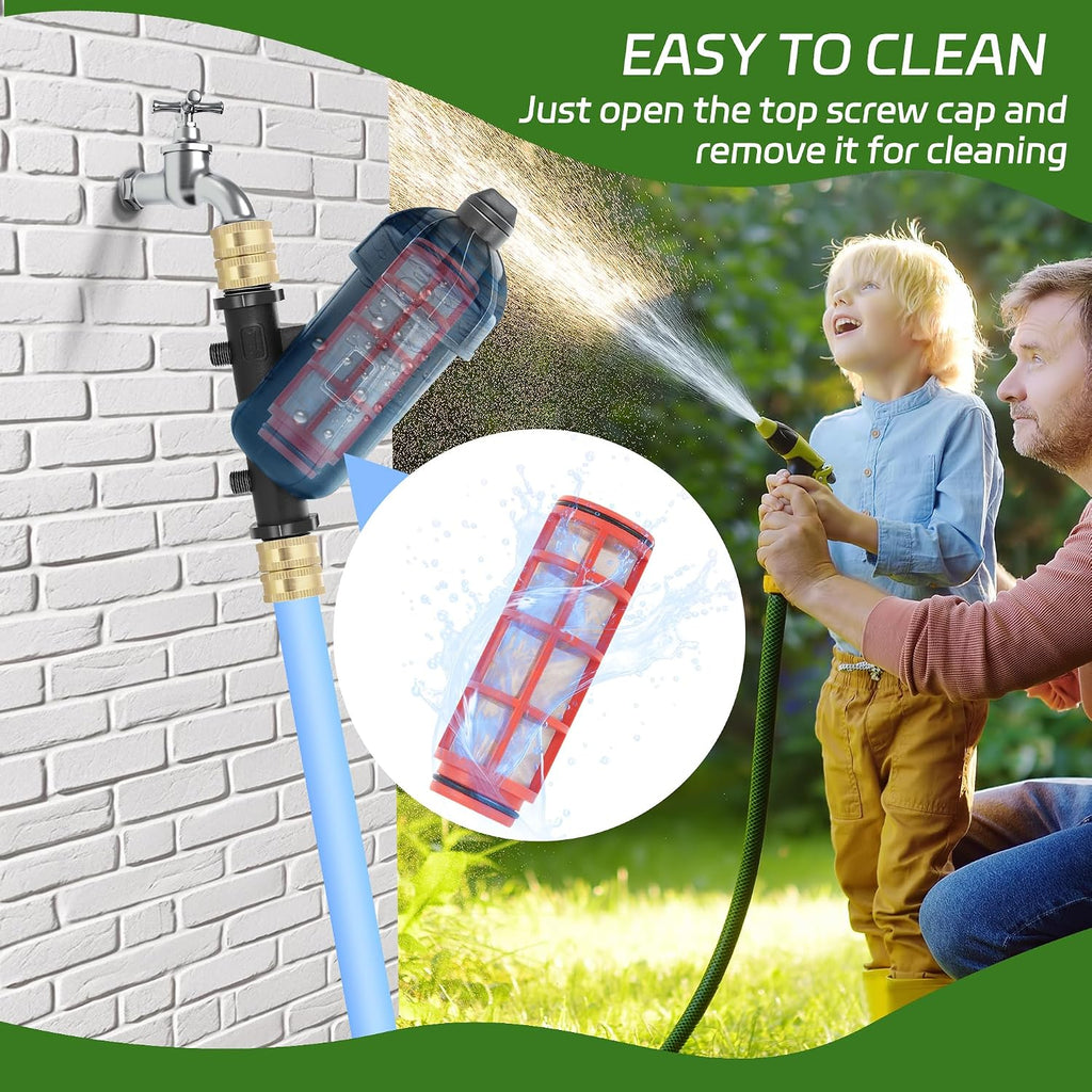 2 PCS US Standard 3/4 Drip Irrigation Y Filter (120 Mesh Screen) | USA Garden Hose 3/4 GHT Male Thread Irrigation