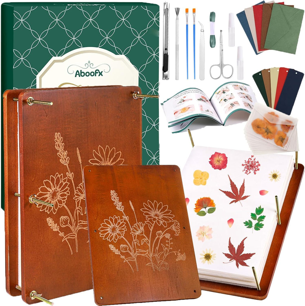 Aboofx Flower Press Kit, 15.7" x 11.8" 6 Layers Flower Pressing Kit
