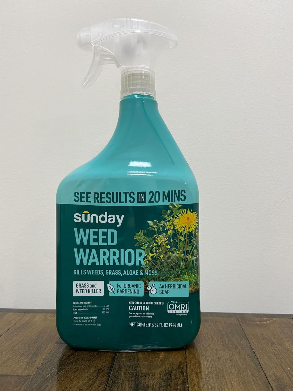 Sunday Pre & Post-Emergent Lawn Weed Killer & Greening Kit, 32oz 2-Pack | Organic Weed Warrior Kills Crabgrass