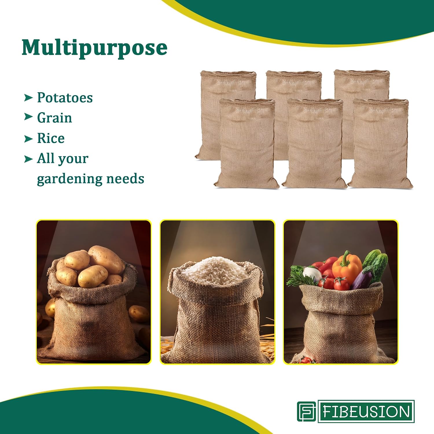 Heavy Duty Reusable Burlap Sacks 32" X 40" – Perfect Burlap Sack for Plants, Winter Plant Covers, Vegetable Storage &