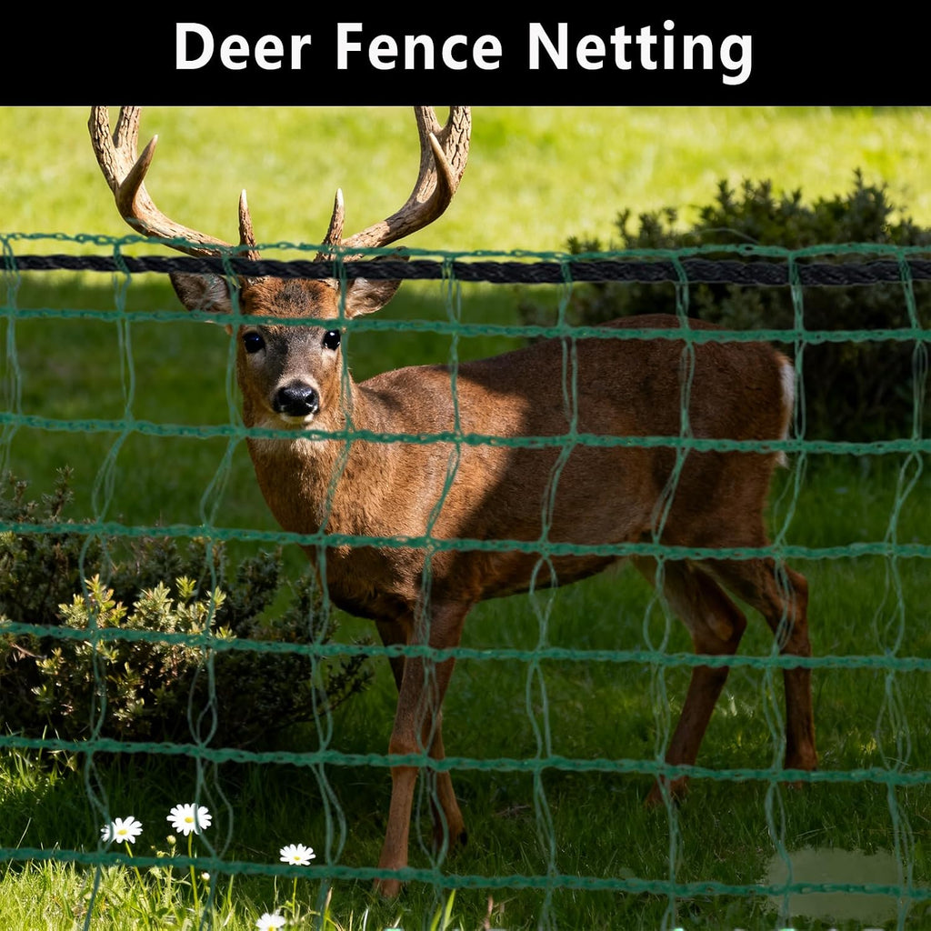 POYEE Deer Fence Netting 5x100ft Plastic Mesh Netting for Garden Protection | Temporary Fence Animal Barrier for