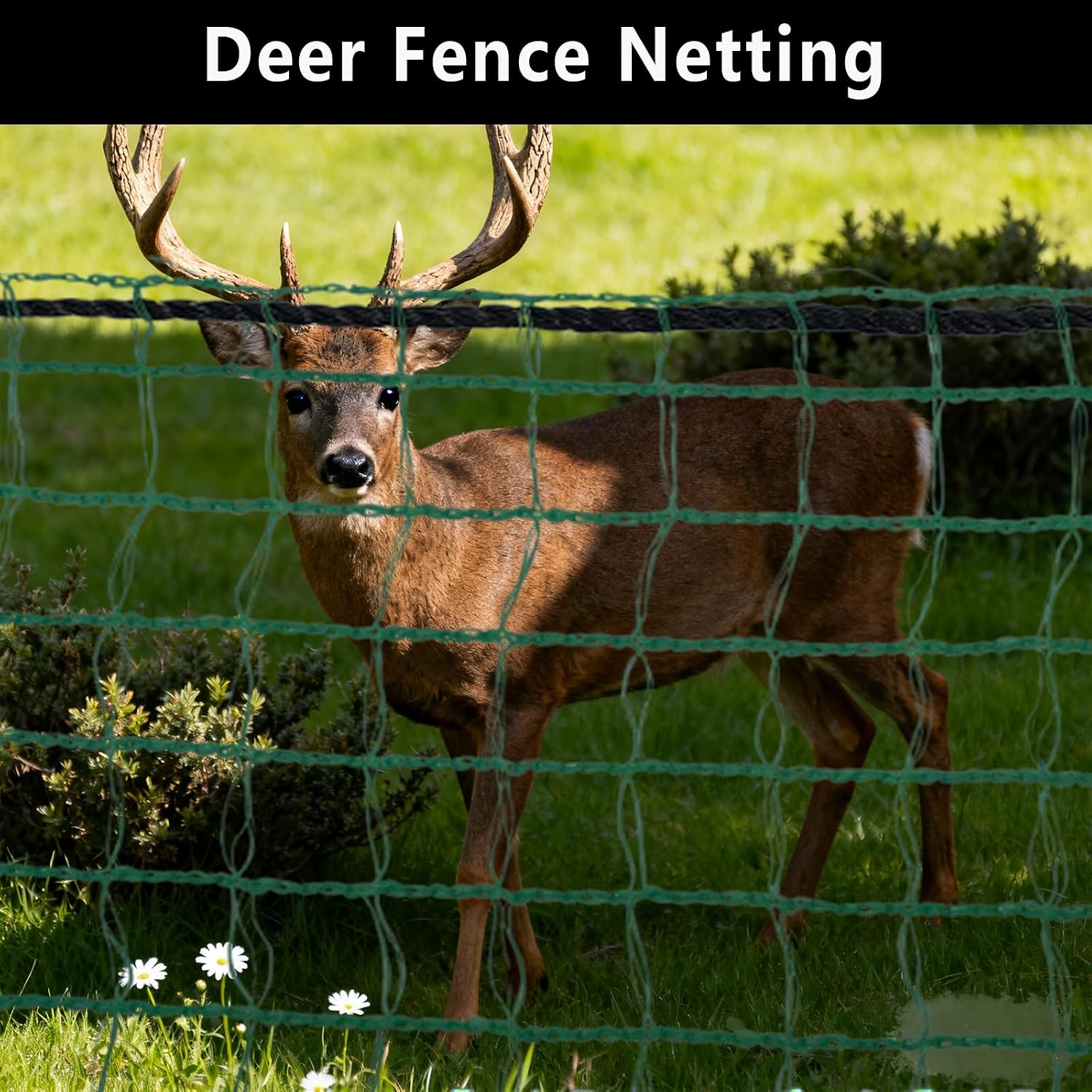 POYEE Deer Fence Netting 5x100ft Plastic Mesh Netting for Garden Protection | Temporary Fence Animal Barrier for
