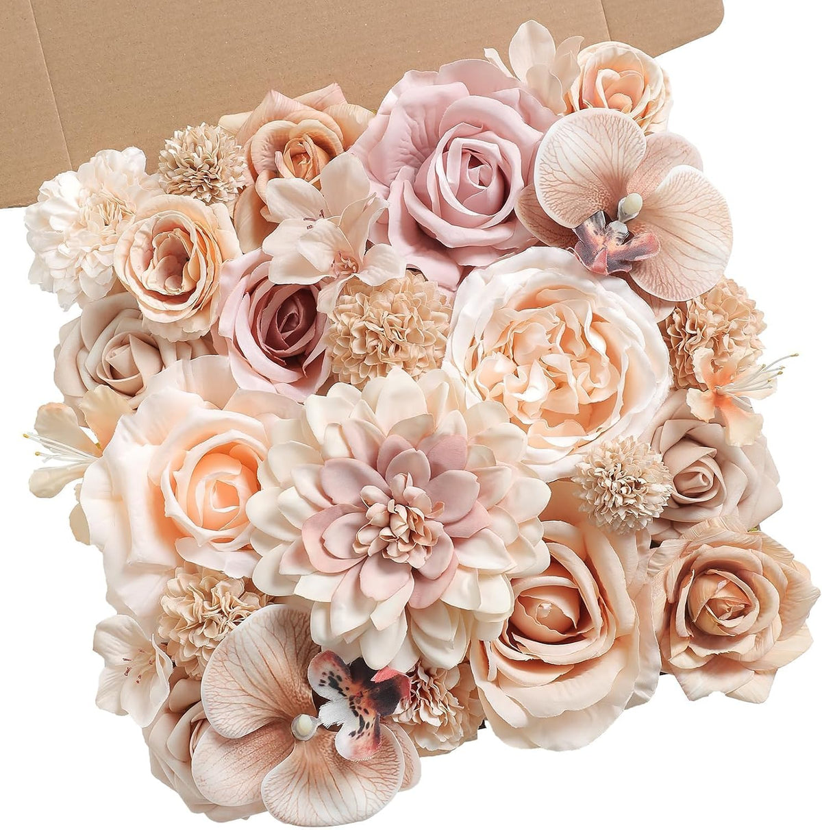 Auihiay 104PCS Gold Rose Artificial Flowers, Fake Roses