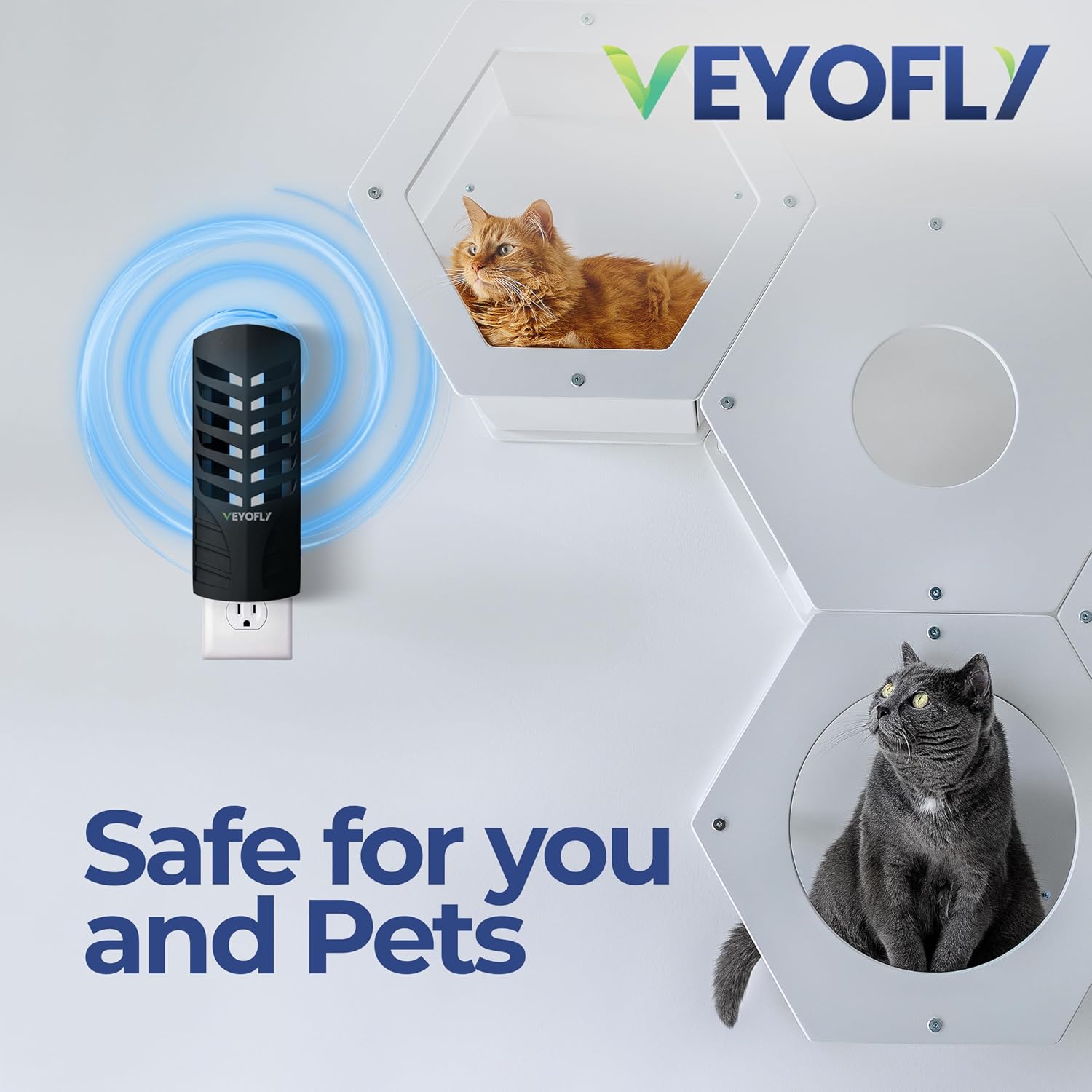 VEYOFLY Fruit Fly Traps for Indoors (4 Device + 12 Refills), Gnat Trap Indoor Plug in, Bug Traps, Flying Insect Trap