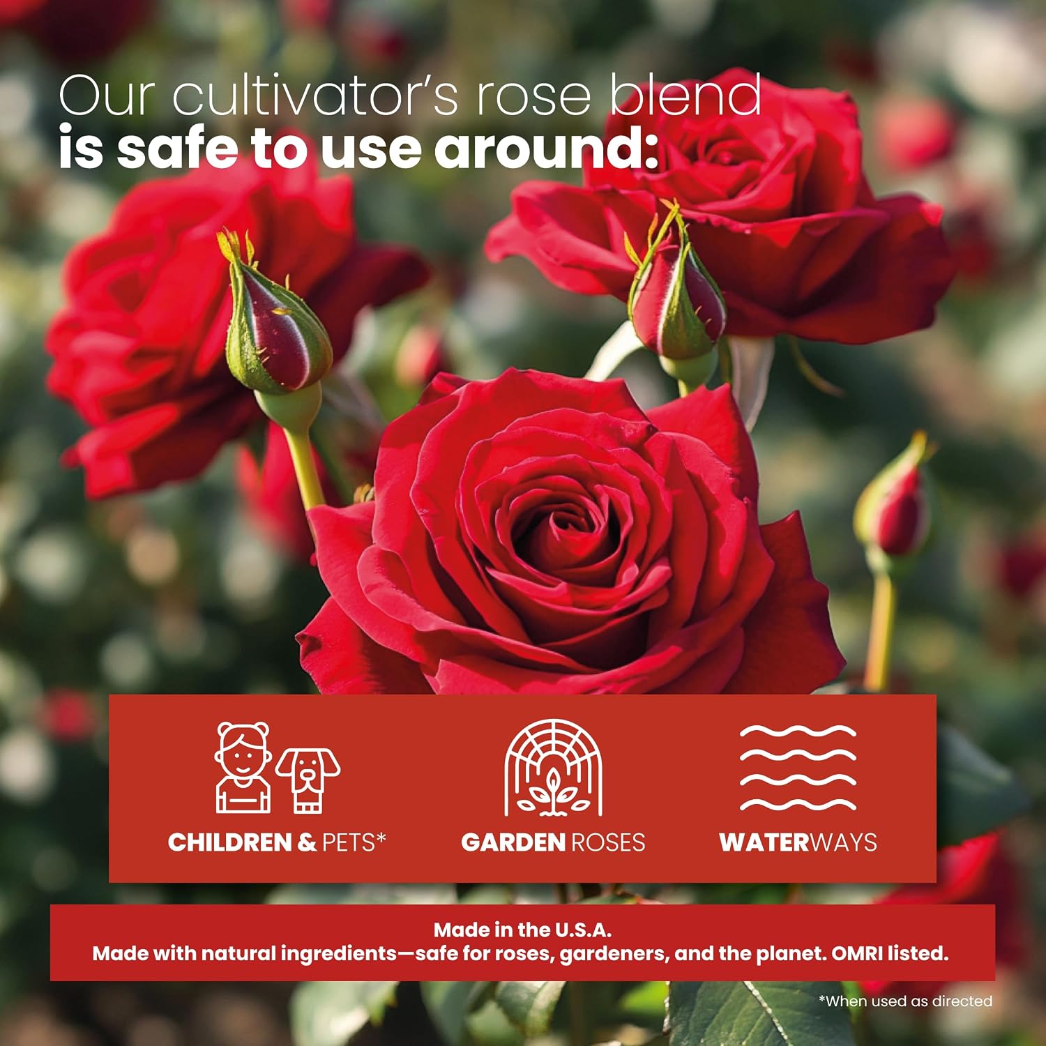 Soil Seed & Water Cultivator’s Rose Blend – Organic Fertilizer & Soil Amendment for Roses & Flowering Shrubs - OMRI