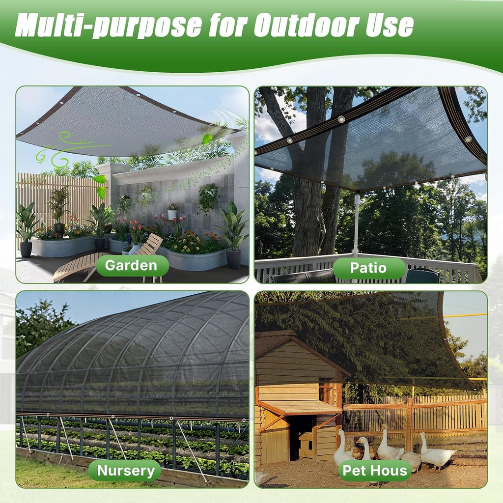 Storystore 40% Shade Cloth, 10Ft x 20Ft Heavy Duty UV Mesh with Grommets | Optimal Sunlight Balance | Heavy-Duty HDPE