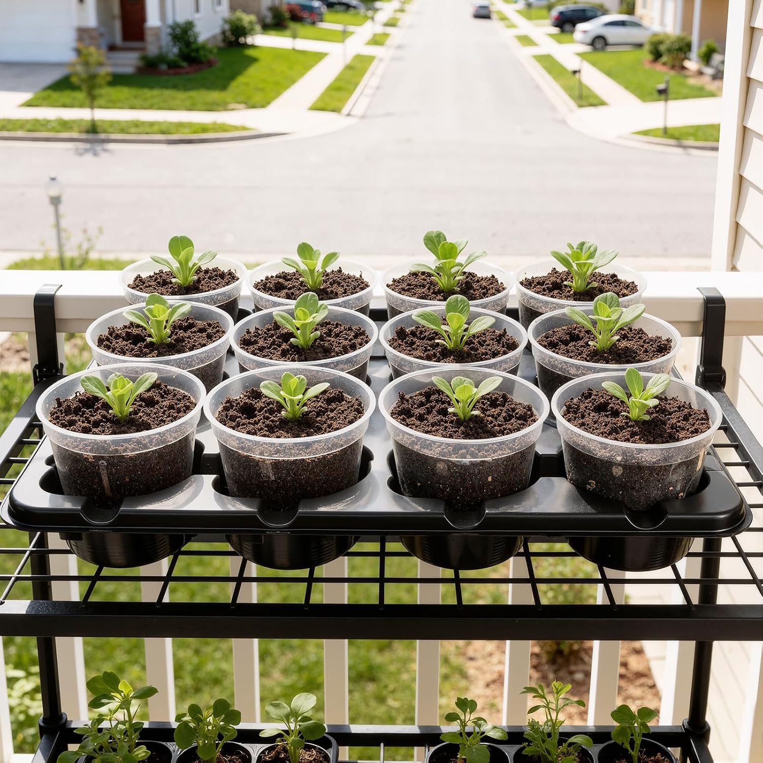 10 Pack 12 Cell Reusable Seed Starting Trays for 4 Inch Planters | Ten 12 cell trays hold up to 120 compatible 4 inch