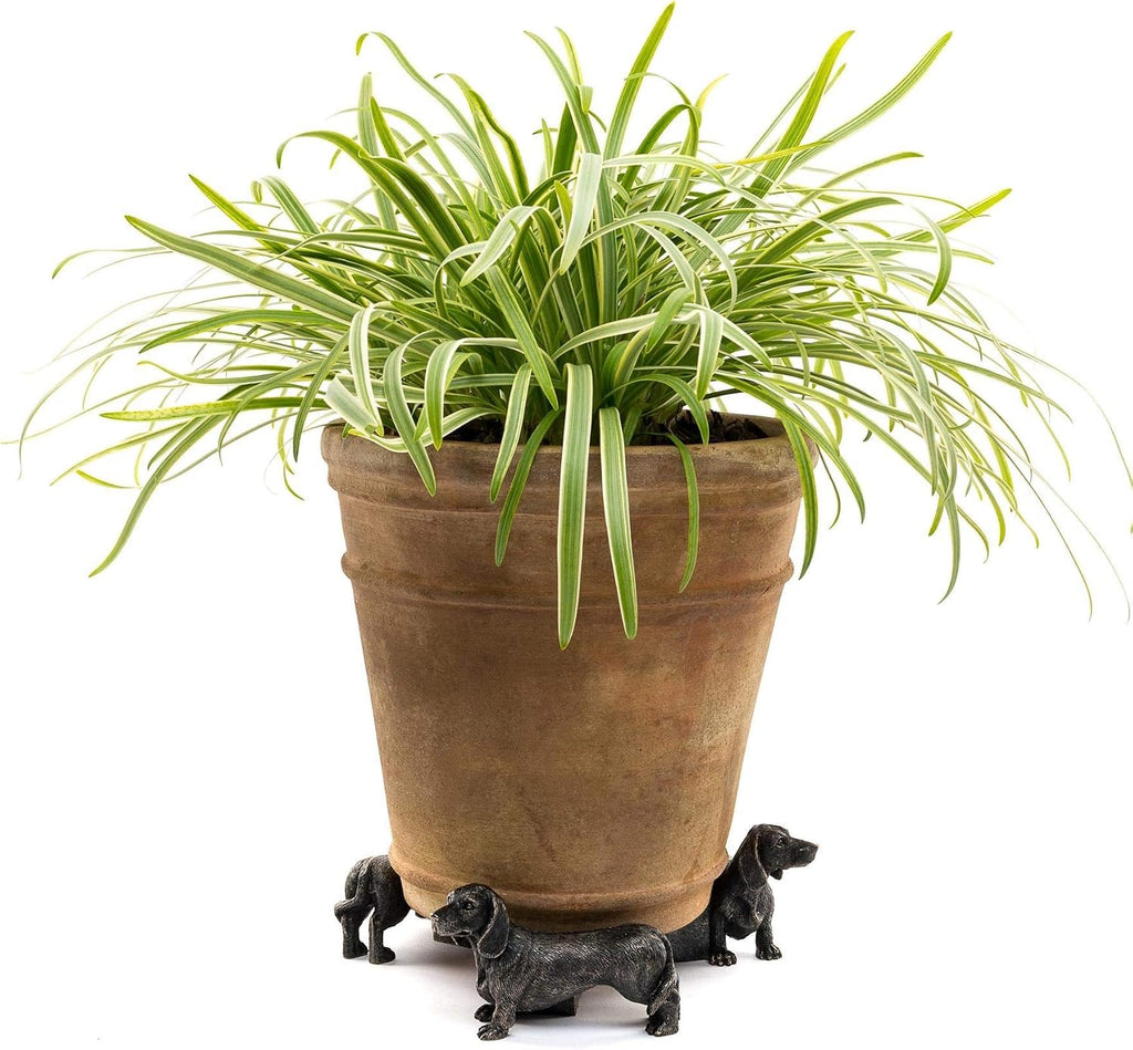 Potty Feet Dachshund Figures Plant Pot Feet Planter Riser - Pot Support Feet - Handmade Yard Art Ornaments - 3pcs