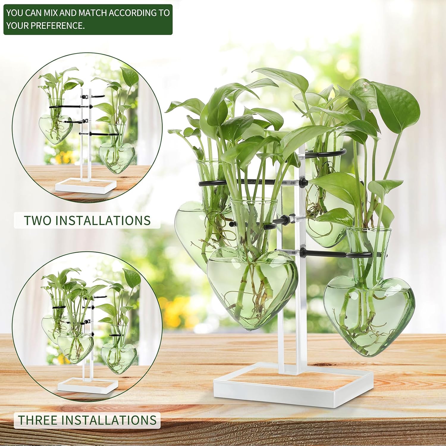 Plants Propagation Stations Plant Terrarium Kit Gift for Women | Birthday Glass Planters For Indoor Plants Home Office