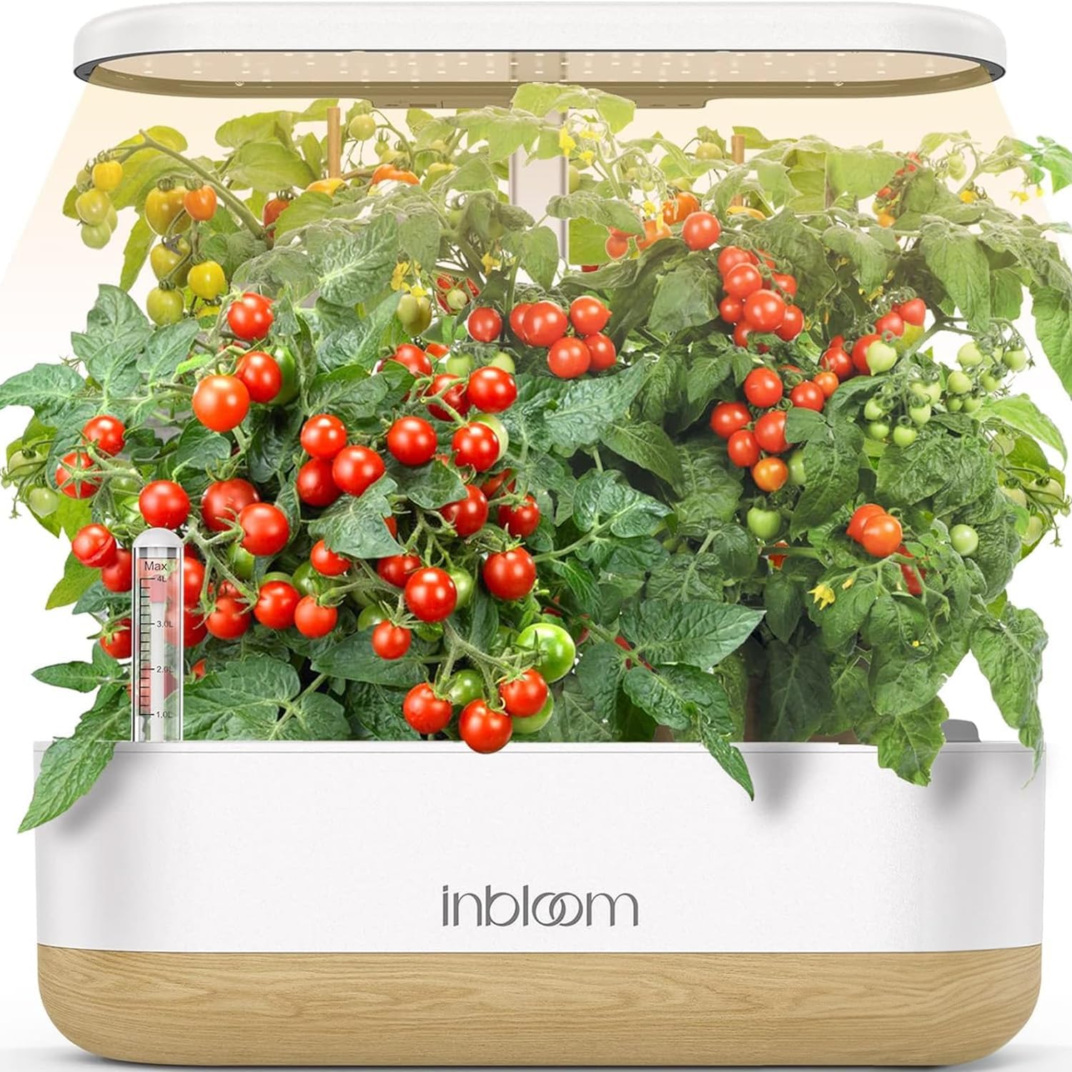 inbloom Hydroponics Growing System 12 Pods, Indoor Herb Garden with LEDs Full-Spectrum Plant Grow Light, Water Shortage